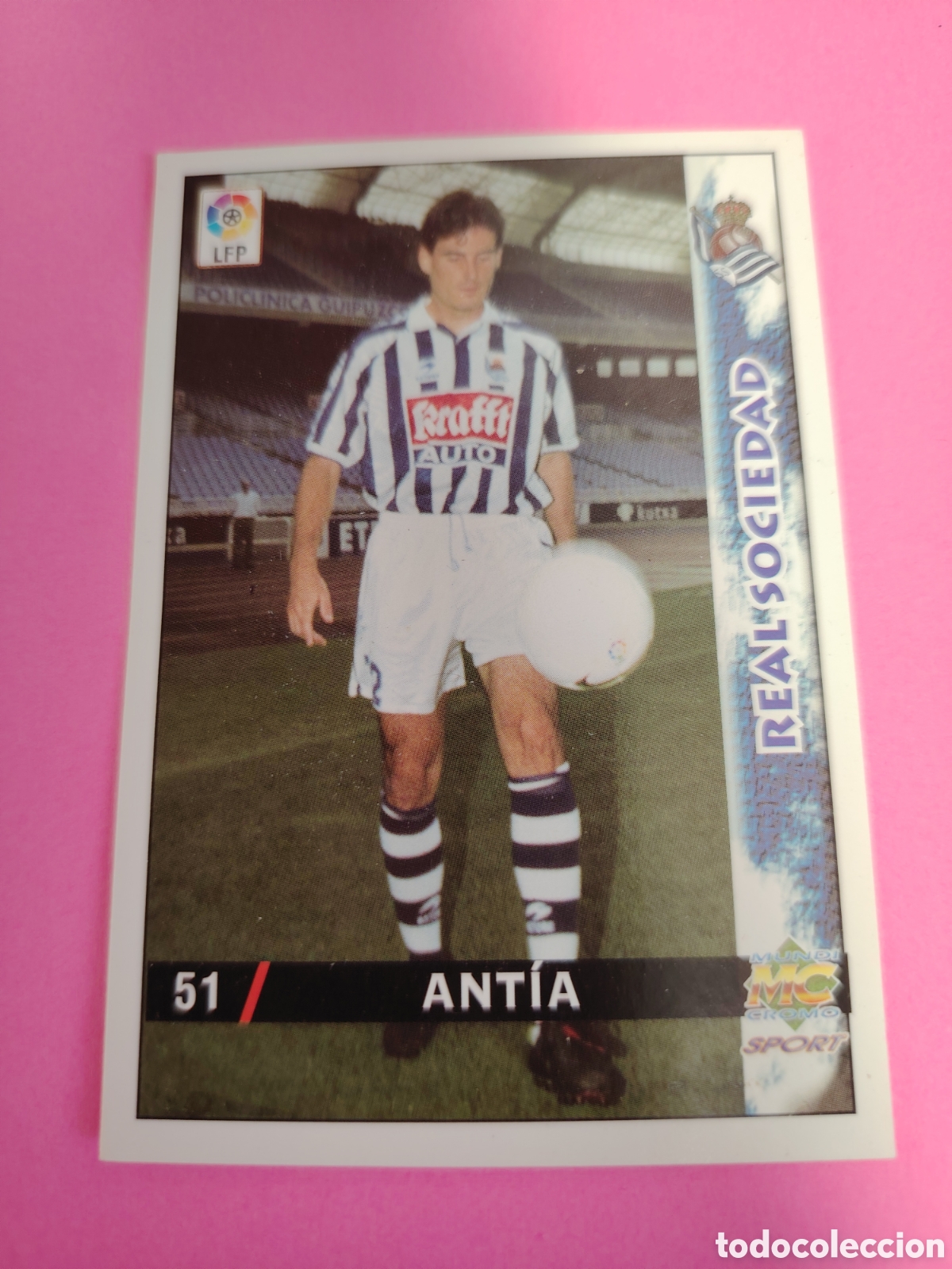 Cromos de f&uacute;tbol: REAL SOCIEDAD-N&deg;51-ANTIA-MUNDICROMO FICHAS DE LA LIGA 1998 1999 98 99