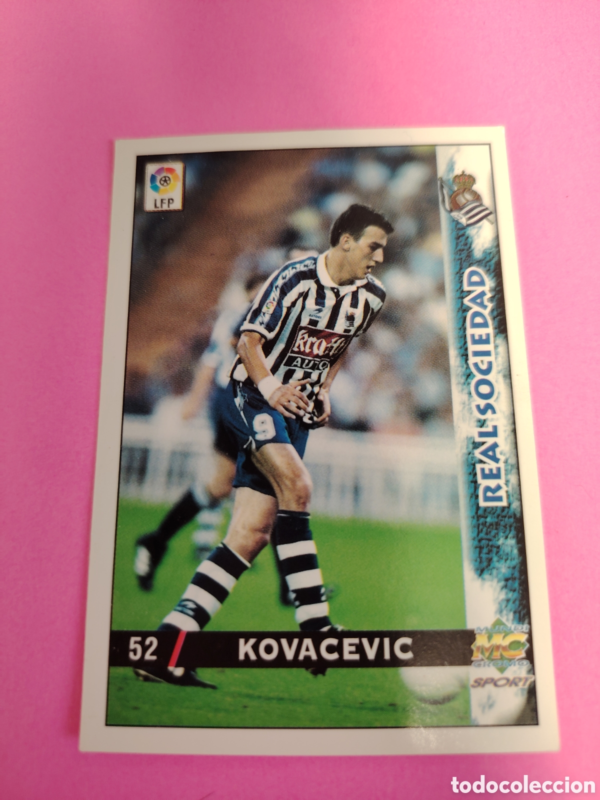Cromos de f&uacute;tbol: REAL SOCIEDAD-N&deg;52-KOVACEVIC-MUNDICROMO FICHAS DE LA LIGA 1998 1999 98 99