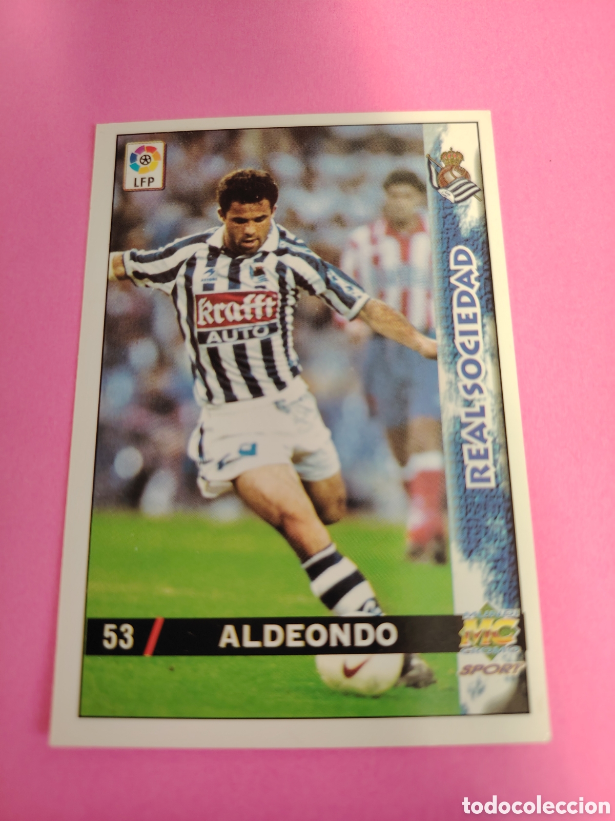 Cromos de f&uacute;tbol: REAL SOCIEDAD-N&deg;53-ALDEONDO(corregido)-MUNDICROMO FICHAS DE LA LIGA 1998 1999 98 99