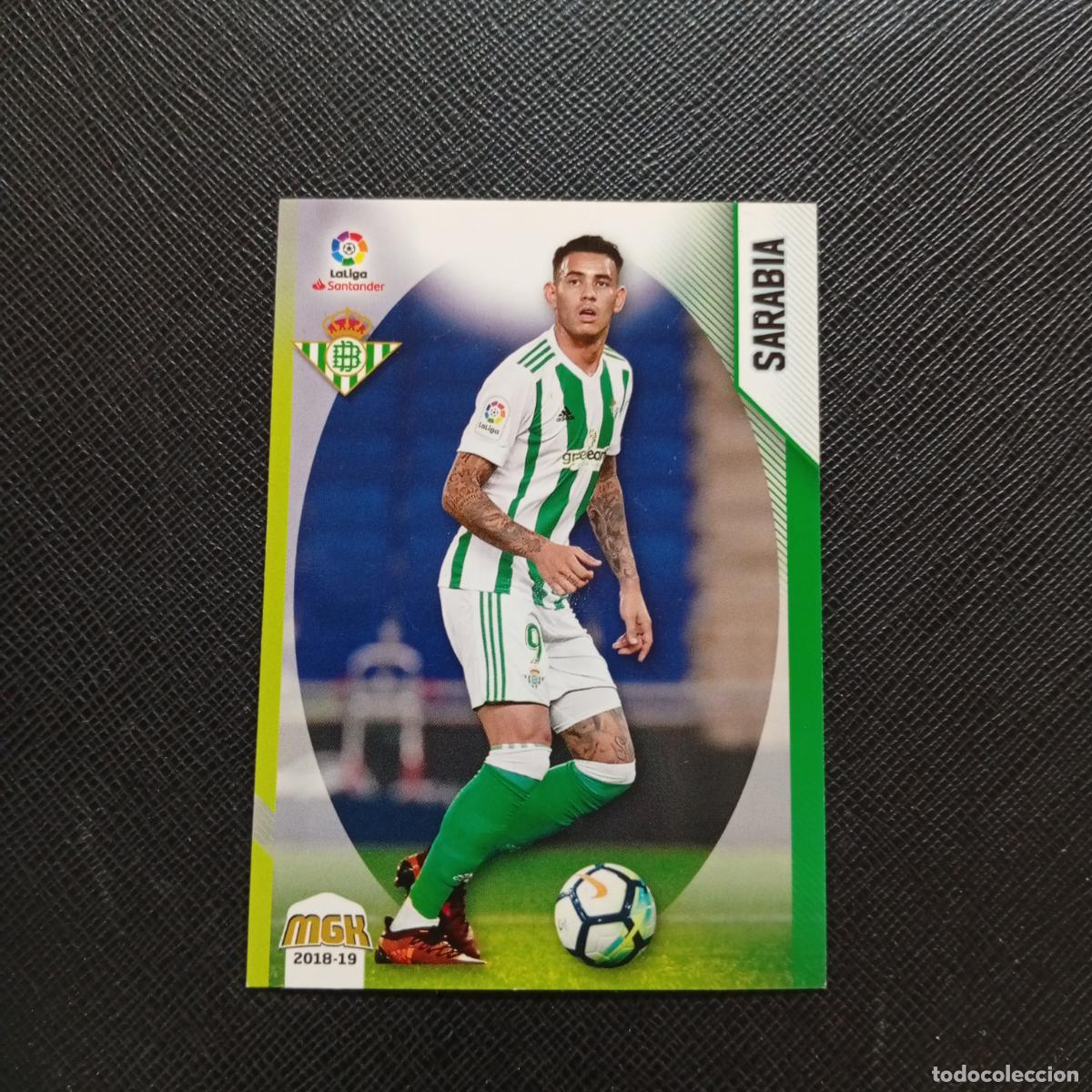 Fu&szlig;ball-Sticker: 129 SARABIA REAL BETIS PANINI MEGACRACKS 2018 2019 CROMO FUTBOL 18 19 - A82 PG406 ERROR B