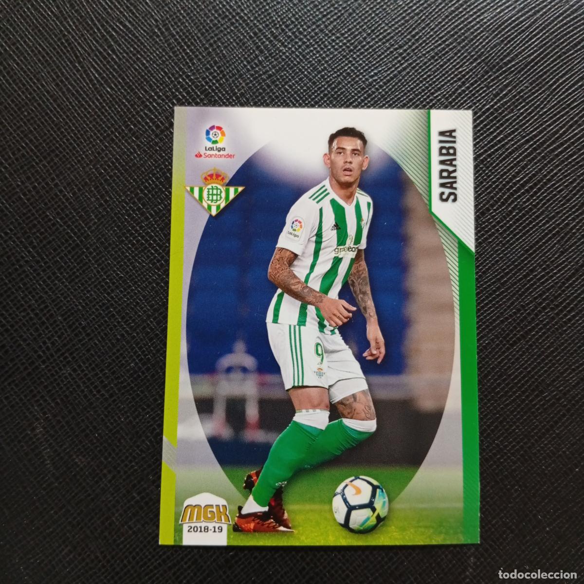 Fu&szlig;ball-Sticker: 129 SARABIA REAL BETIS PANINI MEGACRACKS 2018 2019 CROMO FUTBOL 18 19 - A82 PG424 ERROR B