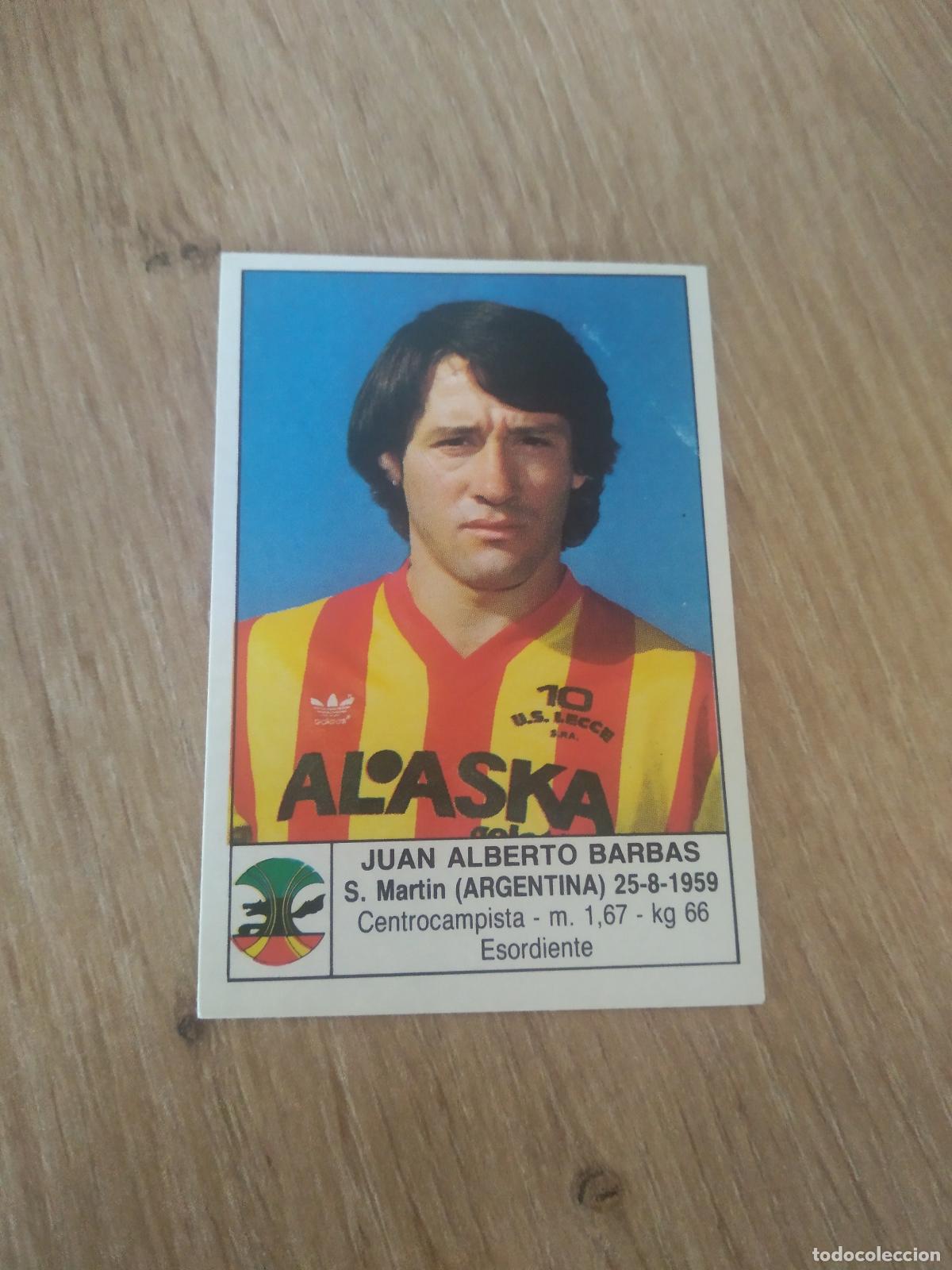 Cromos de Futebol: 106 JUAN ALBERTO BARBAS LECCE CROMO FUTBOL PANINI LIGA ITALIA Edis Calciatori 1985-1986