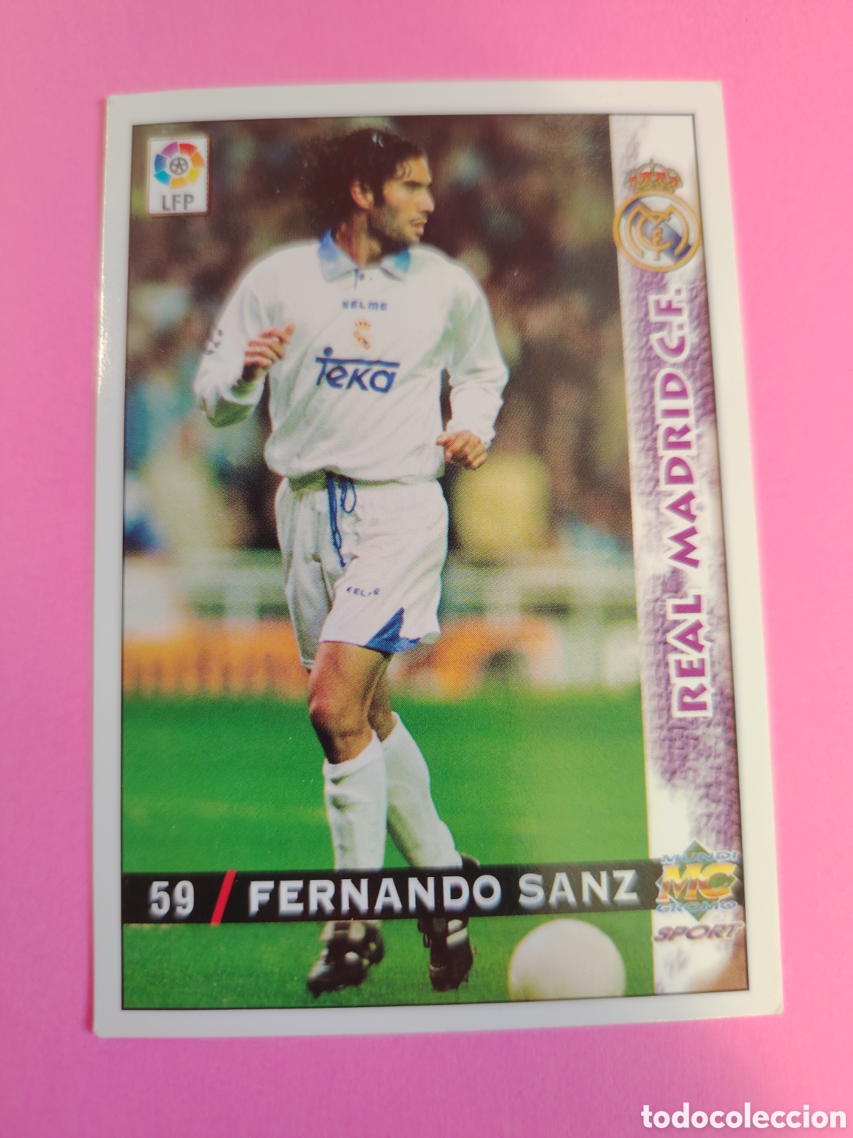 Cromos de F&uacute;tbol: REAL MADRID-N&deg;59-FERNANDO SANZ-MUNDICROMO FICHAS DE LA LIGA 1998 1999 98 99