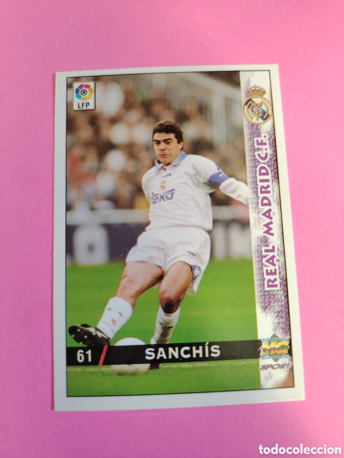Cromos de F&uacute;tbol: REAL MADRID-N&deg;61-SANCHIS-MUNDICROMO FICHAS DE LA LIGA 1998 1999 98 99