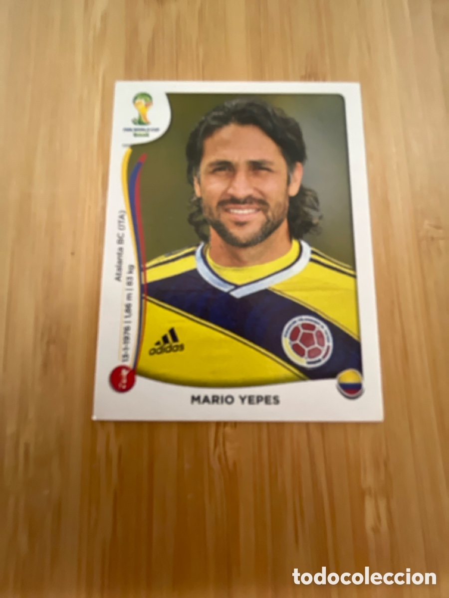 Fu&szlig;ball-Sticker: MARIO YEPES 187 COLOMBIA MUNDIAL BRASIL 2014 PANINI NUEVO SIN PEGAR FIFA WORLD CUP BRASIL