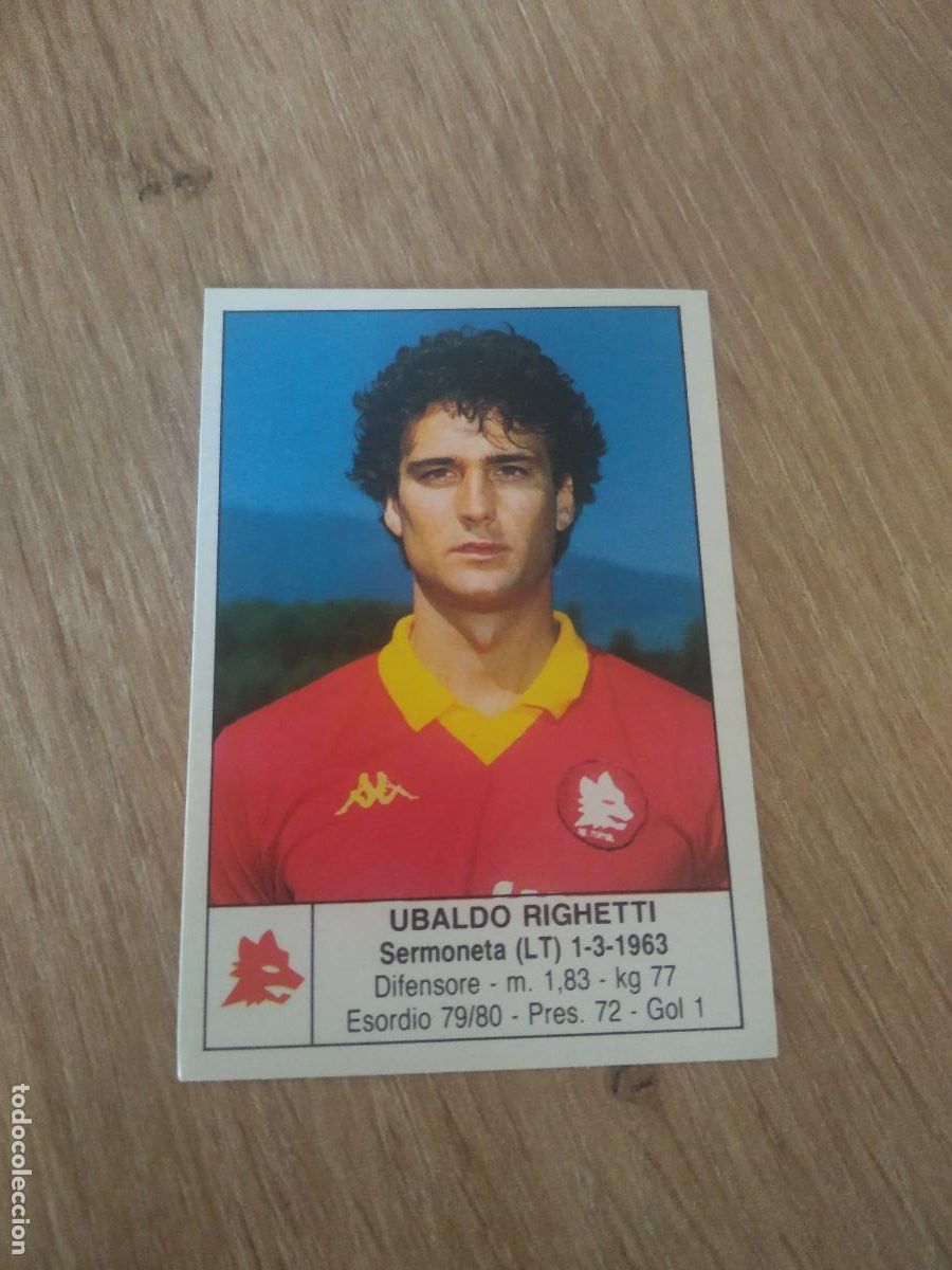 Cromos de F&uacute;tbol: 160 UBALDO RIGHETTI ROMA CROMO FUTBOL PANINI LIGA ITALIA CALCIATORI EUROFLASH CALCIO 88