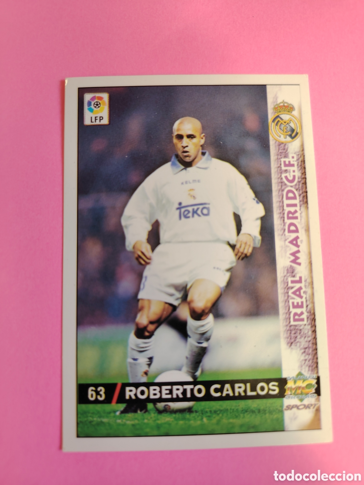 Cromos de F&uacute;tbol: REAL MADRID-N&deg;63-ROBERTO CARLOS-MUNDICROMO FICHAS DE LA LIGA 1998 1999 98 99