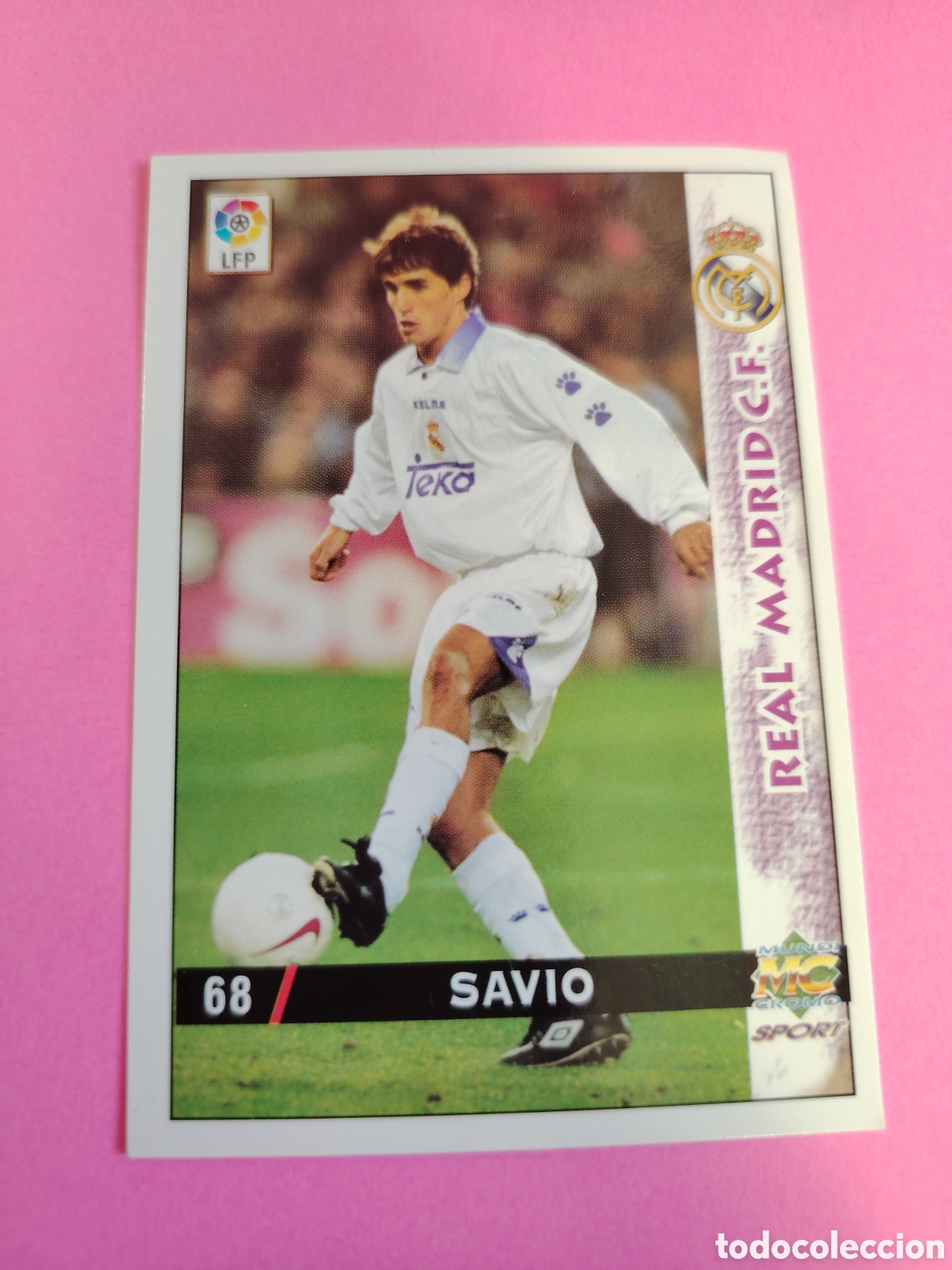 Cromos de F&uacute;tbol: REAL MADRID-N&deg;68-SAVIO-MUNDICROMO FICHAS DE LA LIGA 1998 1999 98 99