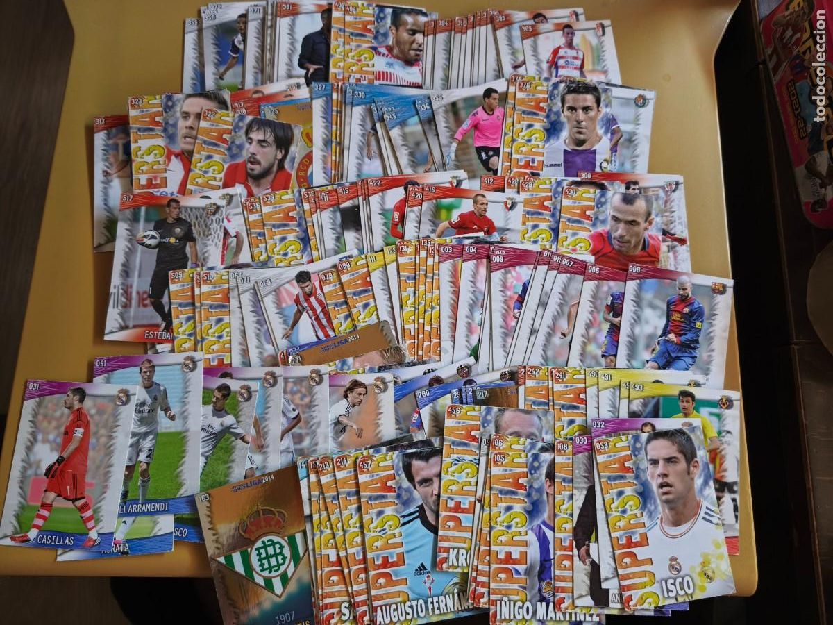 Cromos de F&uacute;tbol: liga 2014 mudicromo, contiene 212 cromos