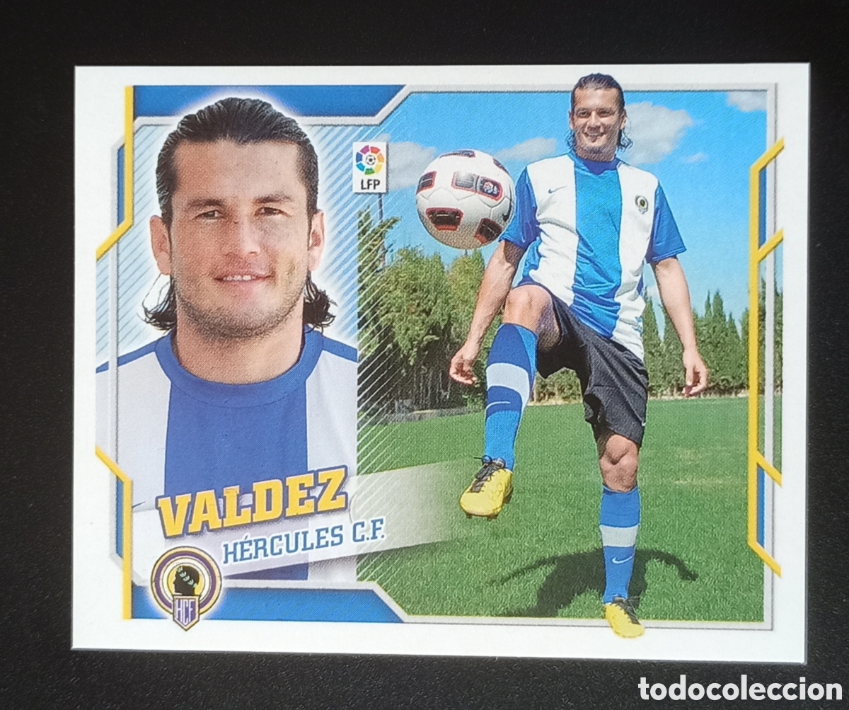 Football Stickers: 2010 2011 Liga Panini Este 10 11 Valdez (H&eacute;rcules). Cromo Coloca 15 B . Nuevo