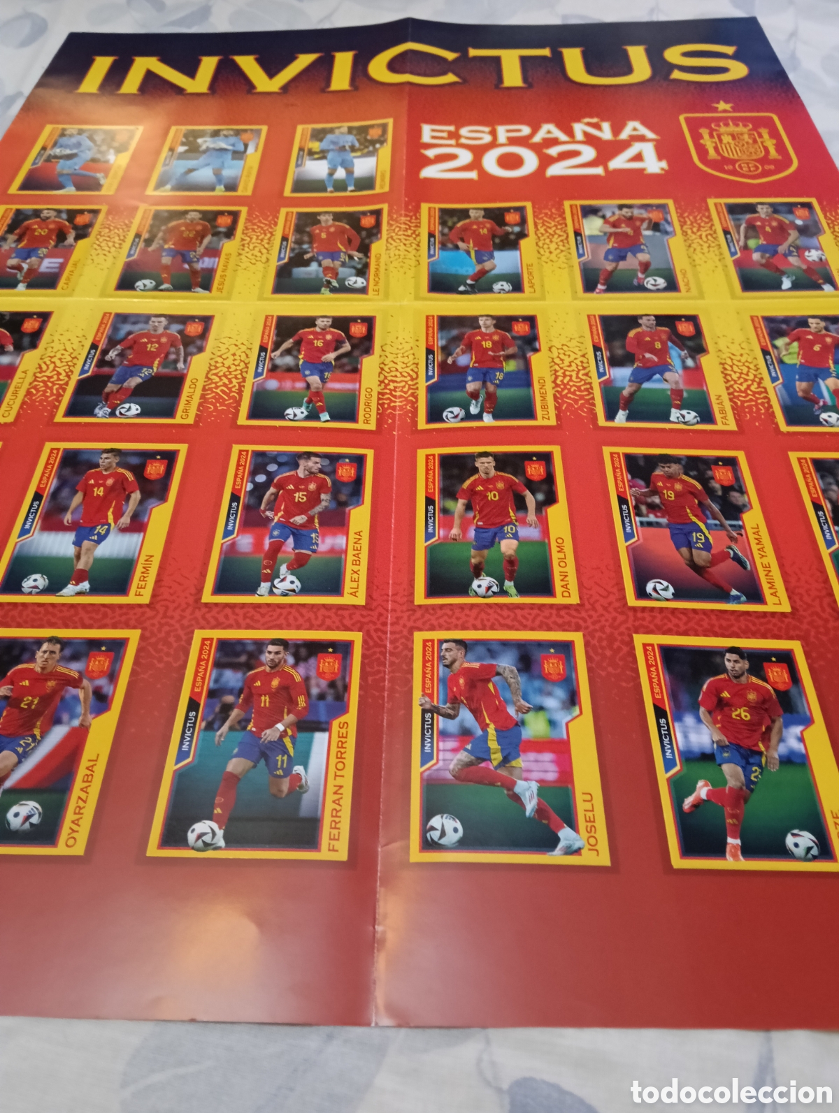 Cromos de F&uacute;tbol: P&oacute;ster Campeones de Europa 2024 de Panini