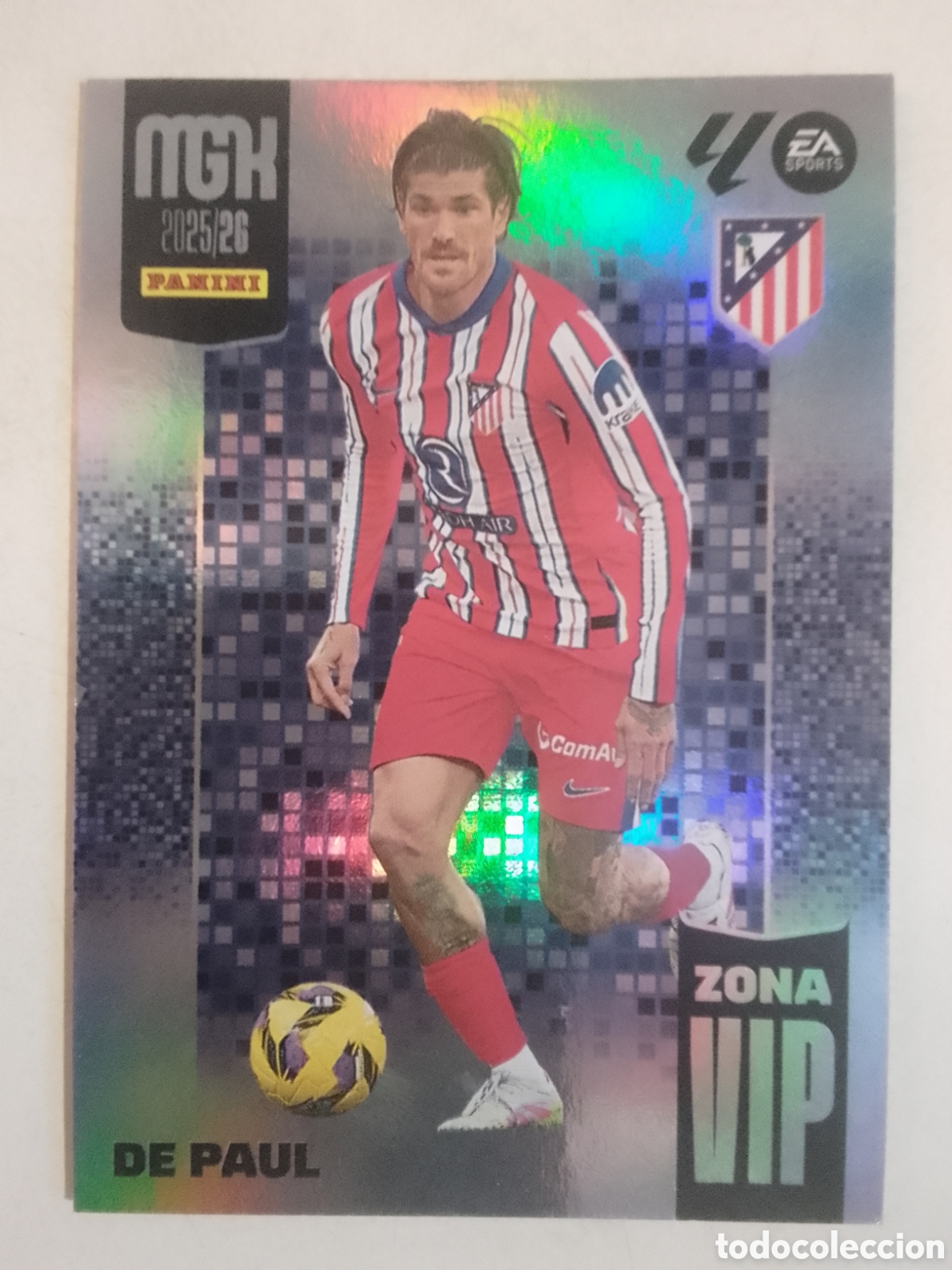 Cromos de F&uacute;tbol: Megacracks 2025/26 n&deg; 393 De Paul &bull; Atl&eacute;tico de Madrid. ZONA VIP.