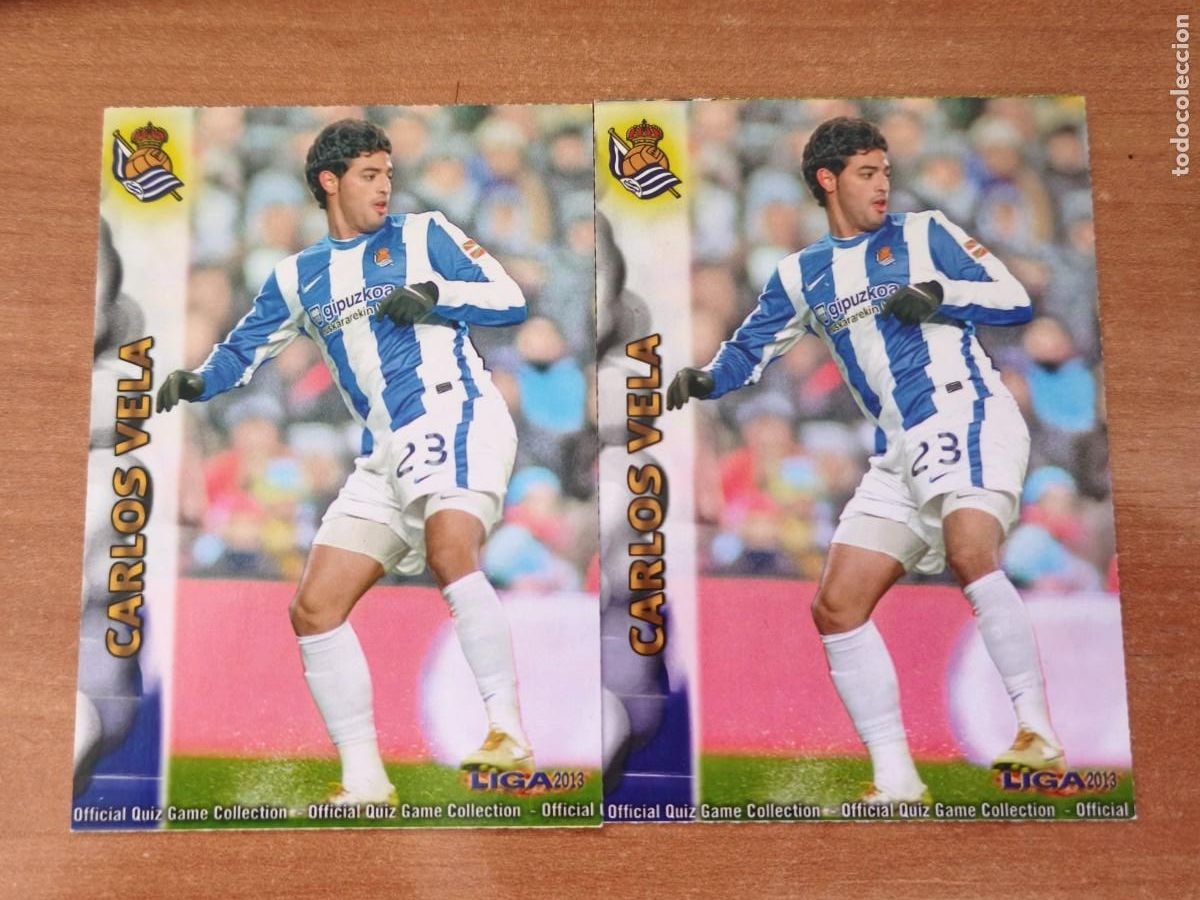 Cromos de F&uacute;tbol: carlos vela, liga 2013 mundicromo, cromo error