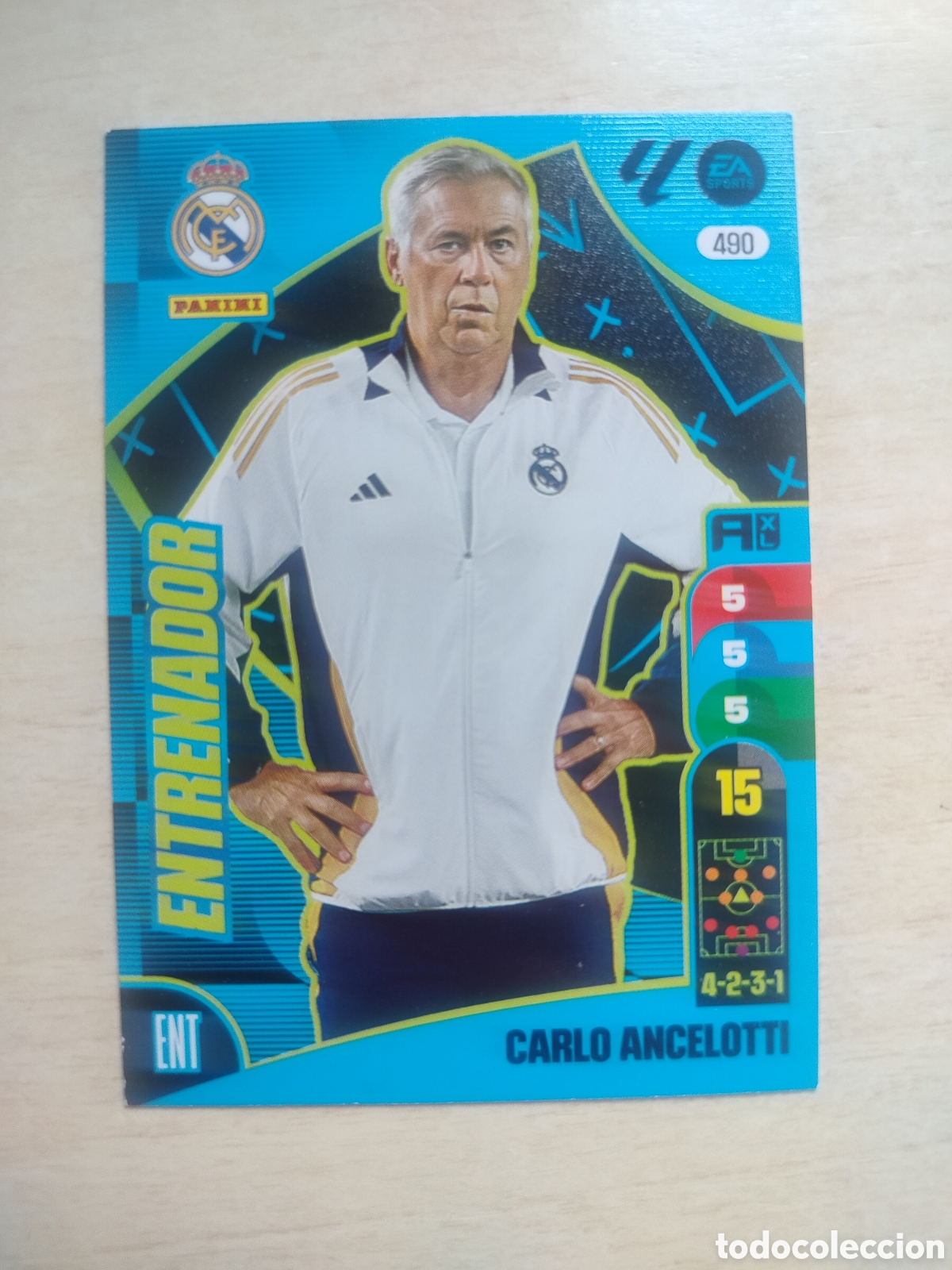 Cromos de F&uacute;tbol: CARLO ANCELOTTI ENTRENADOR 490 ADRENALYN 2024 2025 24 25