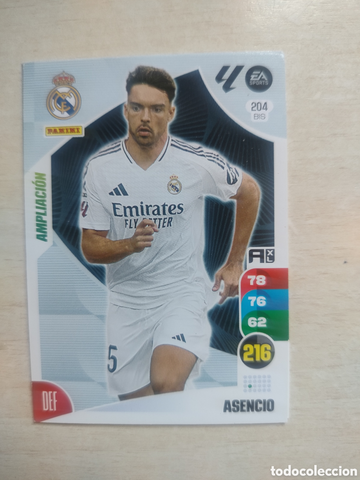 Cromos de F&uacute;tbol: ASENCIO 204 BIS ADRENALYN 2024 2025 24 25