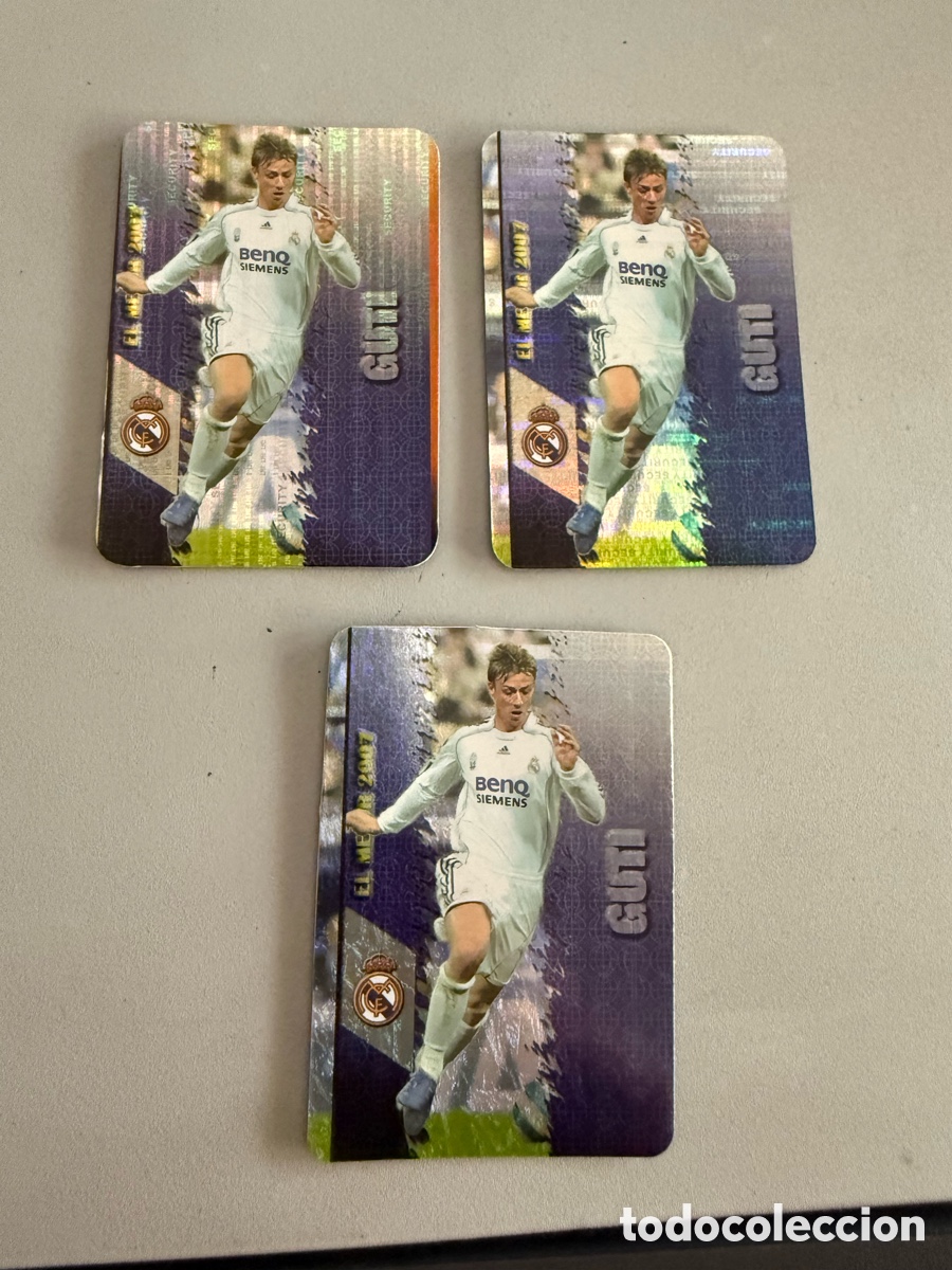Cromos de F&uacute;tbol: MUNDICROMO 2007-08. n 27. GUTI. Jaspeado vertical -Security Vertical y Horizontal