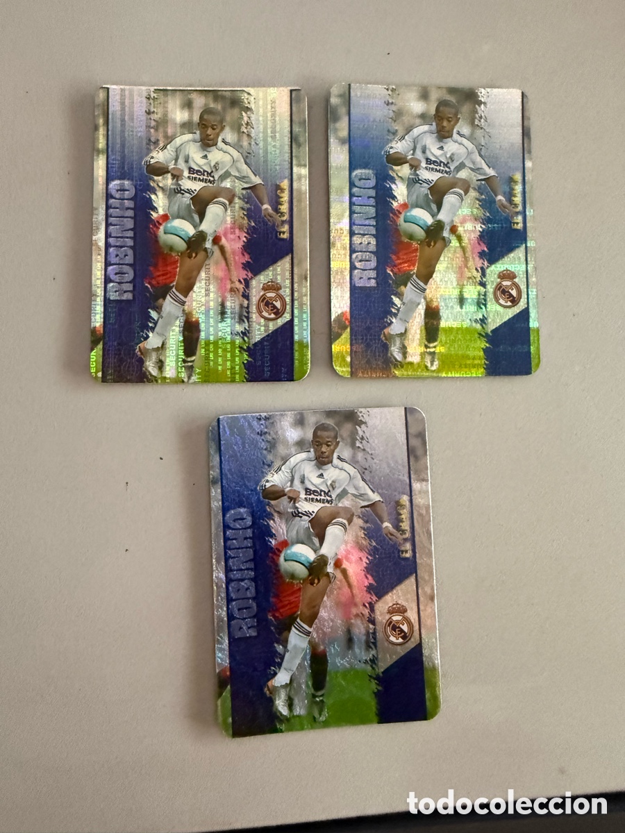 Cromos de F&uacute;tbol: MUNDICROMO 2007-08. n 26. ROBINHO. jaspeado vertical- Security Vertical y Horizontal