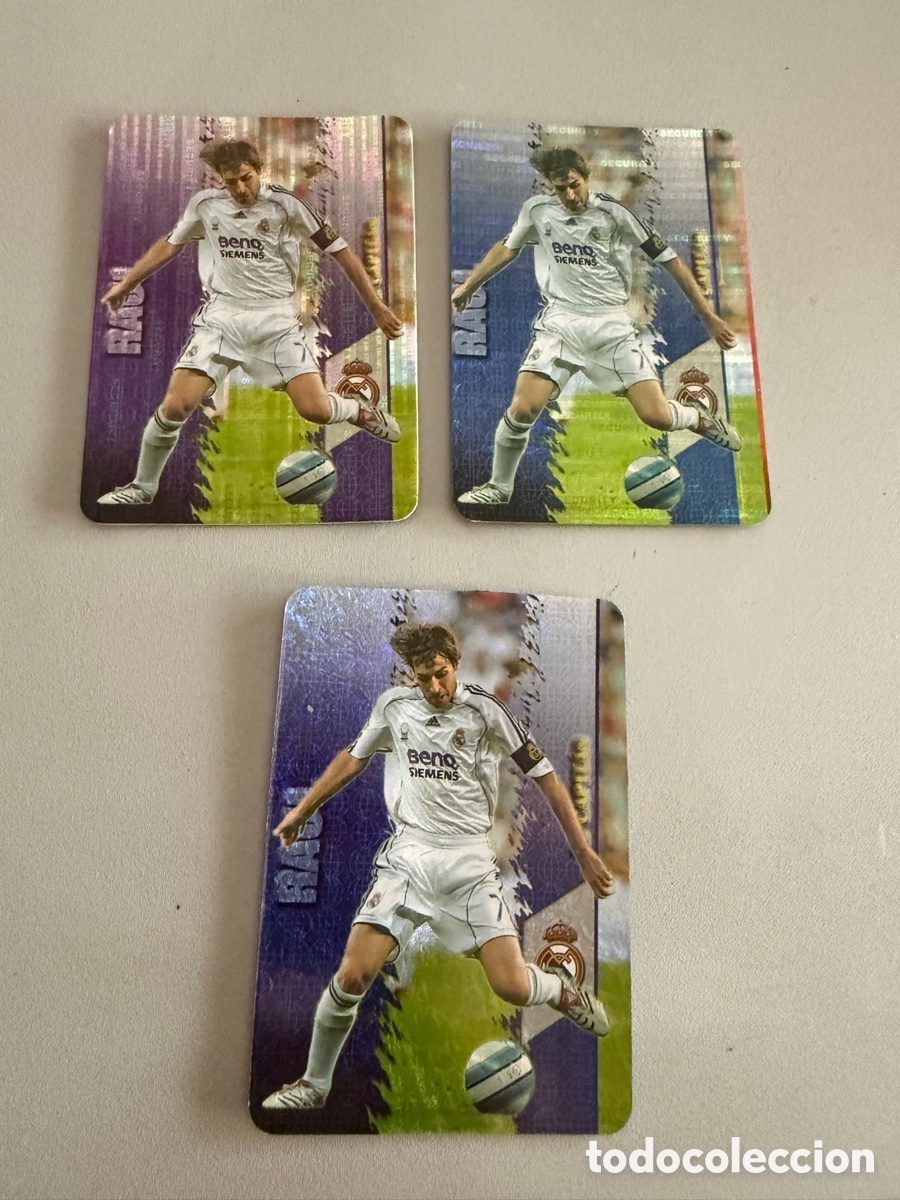 Cromos de Futebol: MUNDICROMO 2007-08. n 25. RA&Uacute;L. Jaspeado Vertical- Security vertical y horizontal