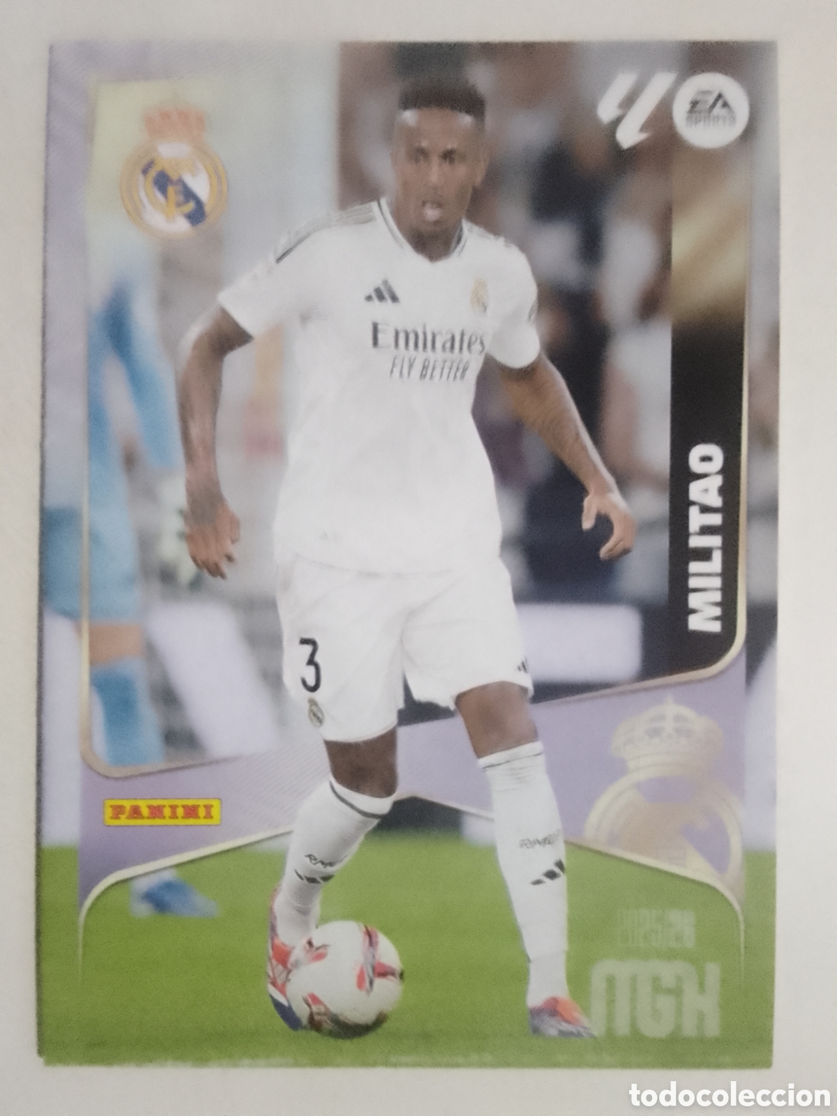 Cromos de F&uacute;tbol: Megacracks 2025/26 n&deg; 221 Milit&atilde;o &bull; Real Madrid.