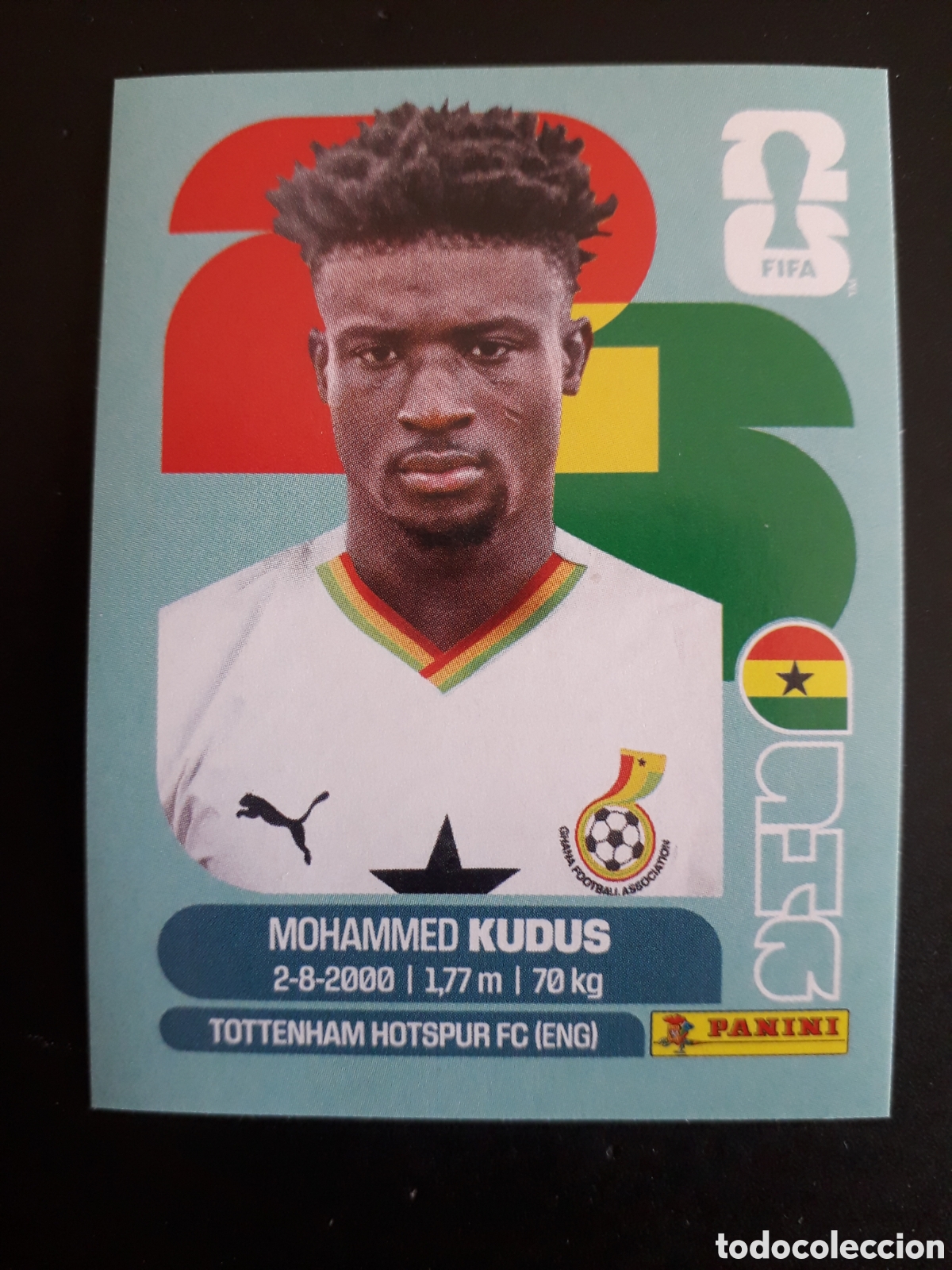 Cromos de F&uacute;tbol: KUDUS GHANA GHA 14 MUNDIAL F&Uacute;TBOL 2026 FIFA WORLD CUP PANINI SIN PEGAR PEDIDO M&Iacute;NIMO 3&euro;