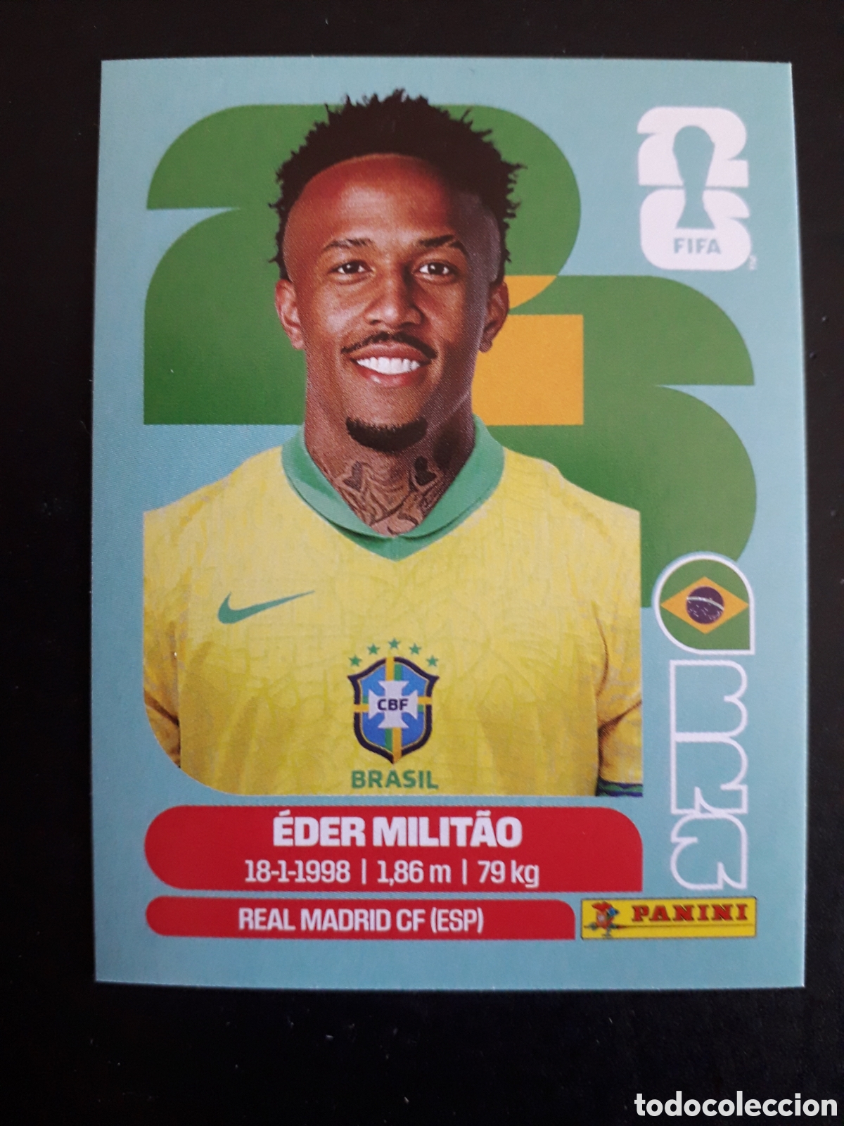 Cromos de F&uacute;tbol: MILIT&Atilde;O BRASIL BRA 5 MUNDIAL F&Uacute;TBOL 2026 FIFA WORLD CUP PANINI SIN PEGAR PEDIDO M&Iacute;NIMO 3&euro;