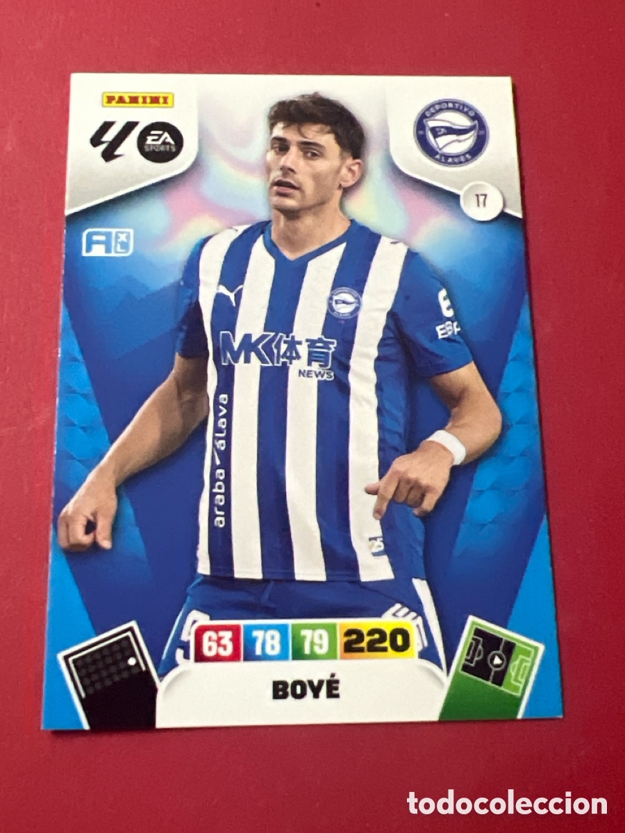 Football Stickers: C1685. Cromo Adrenalyn XL. 2025 2026. 25 26. Boy&eacute;. Alav&eacute;s. N &ordm; 17.