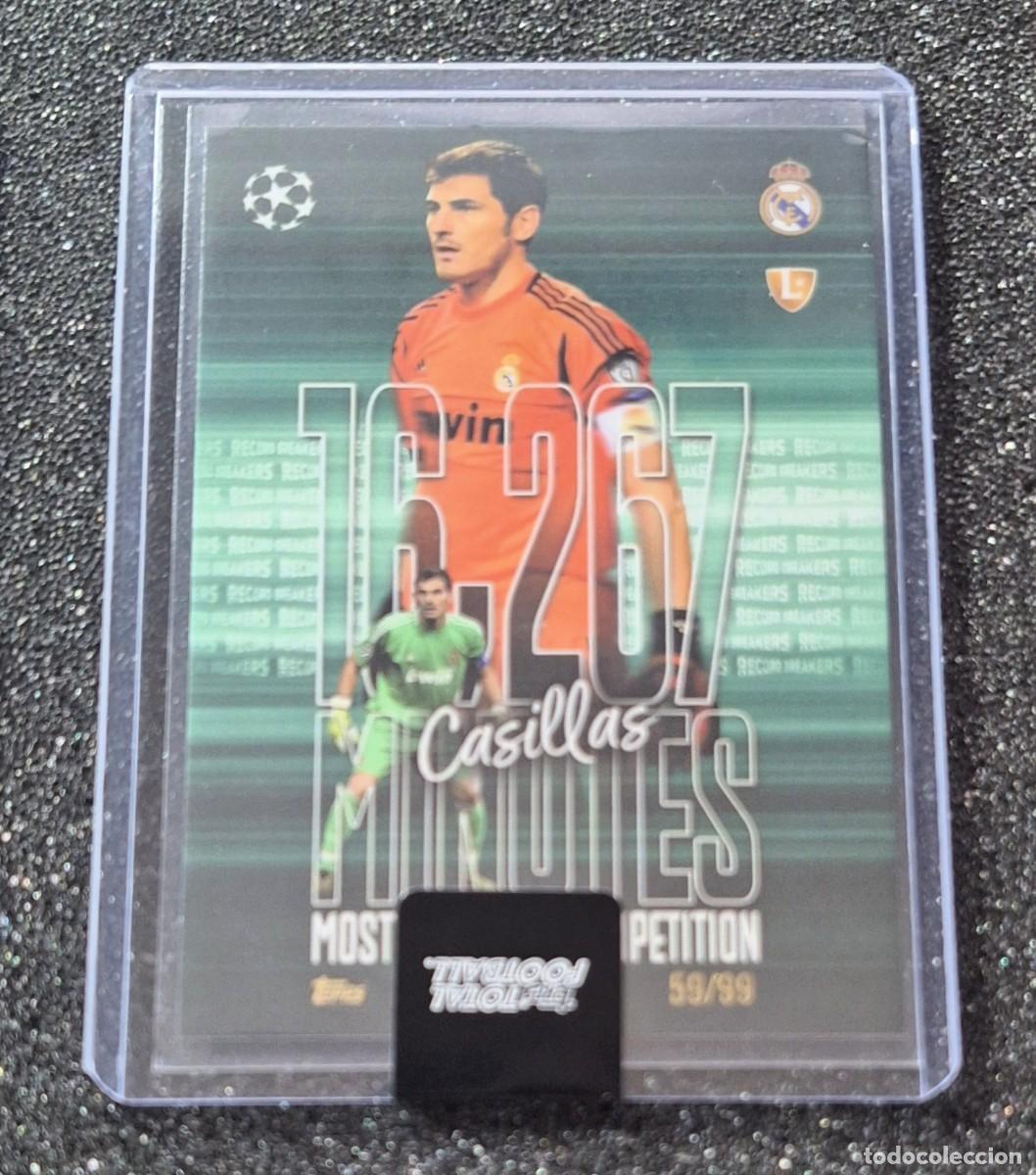 Football Stickers: Iker Casillas Real Madrid Topps Total Football 59/99 Record Breakers