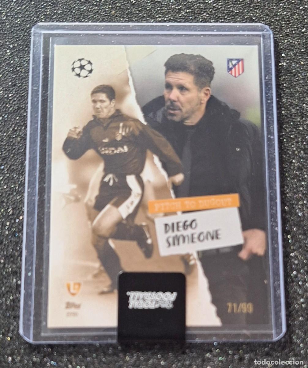 Football Stickers: Diego Simeone Atletico de Madrid Topps Total Football 71/99 Pitch to Dugout