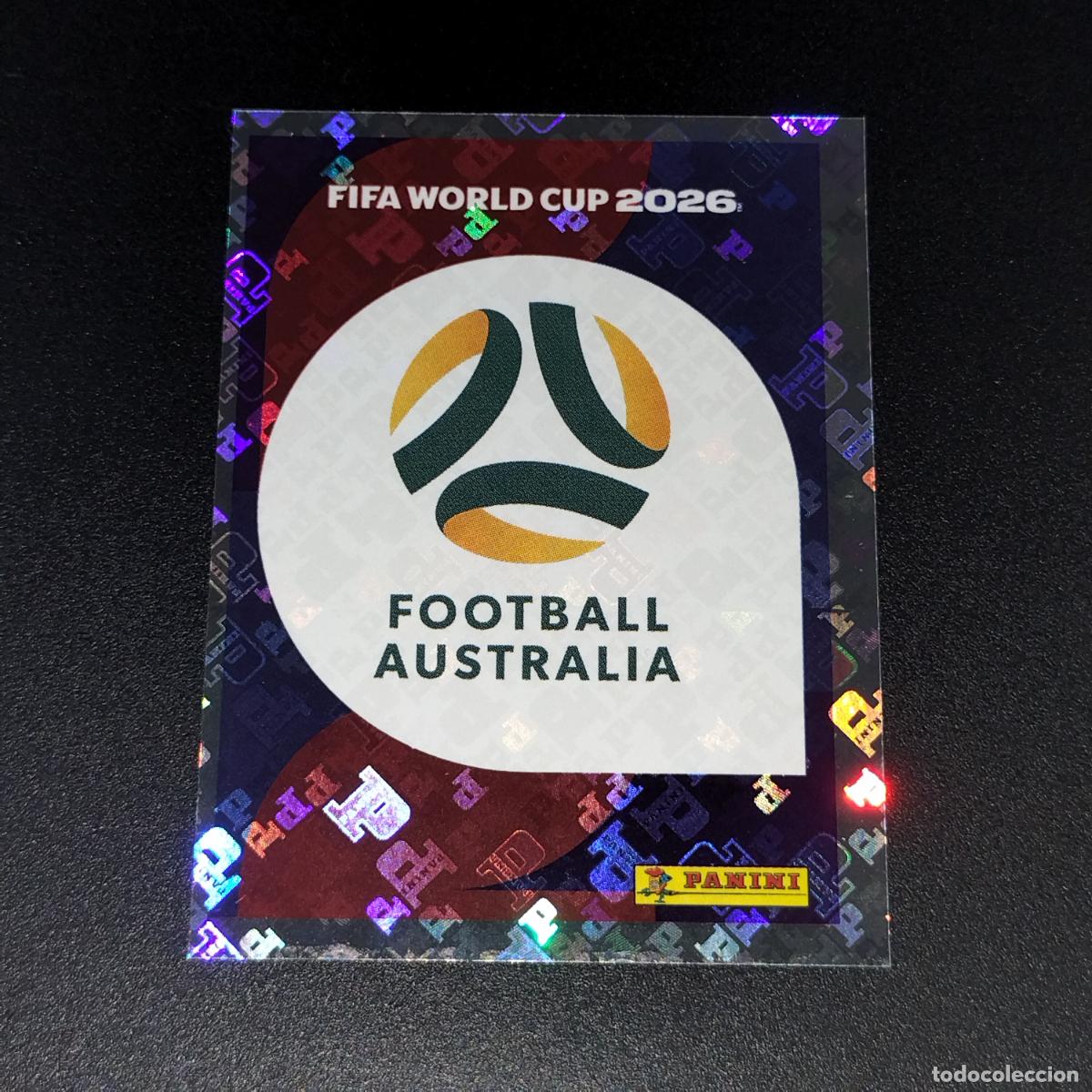 Cromos de F&uacute;tbol: AUS 1 ESCUDO LOGO AUSTRALIA CROMOS STICKER MUNDIAL 26 2026 FIFA WORLD CUP PANINI