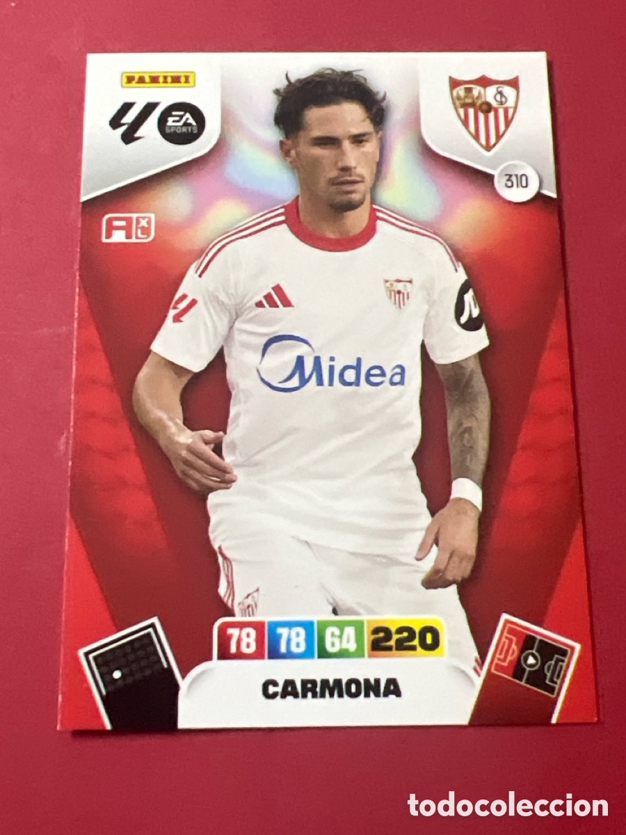Cromos de F&uacute;tbol: C1693. Cromo Adrenalyn XL. 2025 2026. 25 26. Carmona. Sevilla. N &ordm; 310.