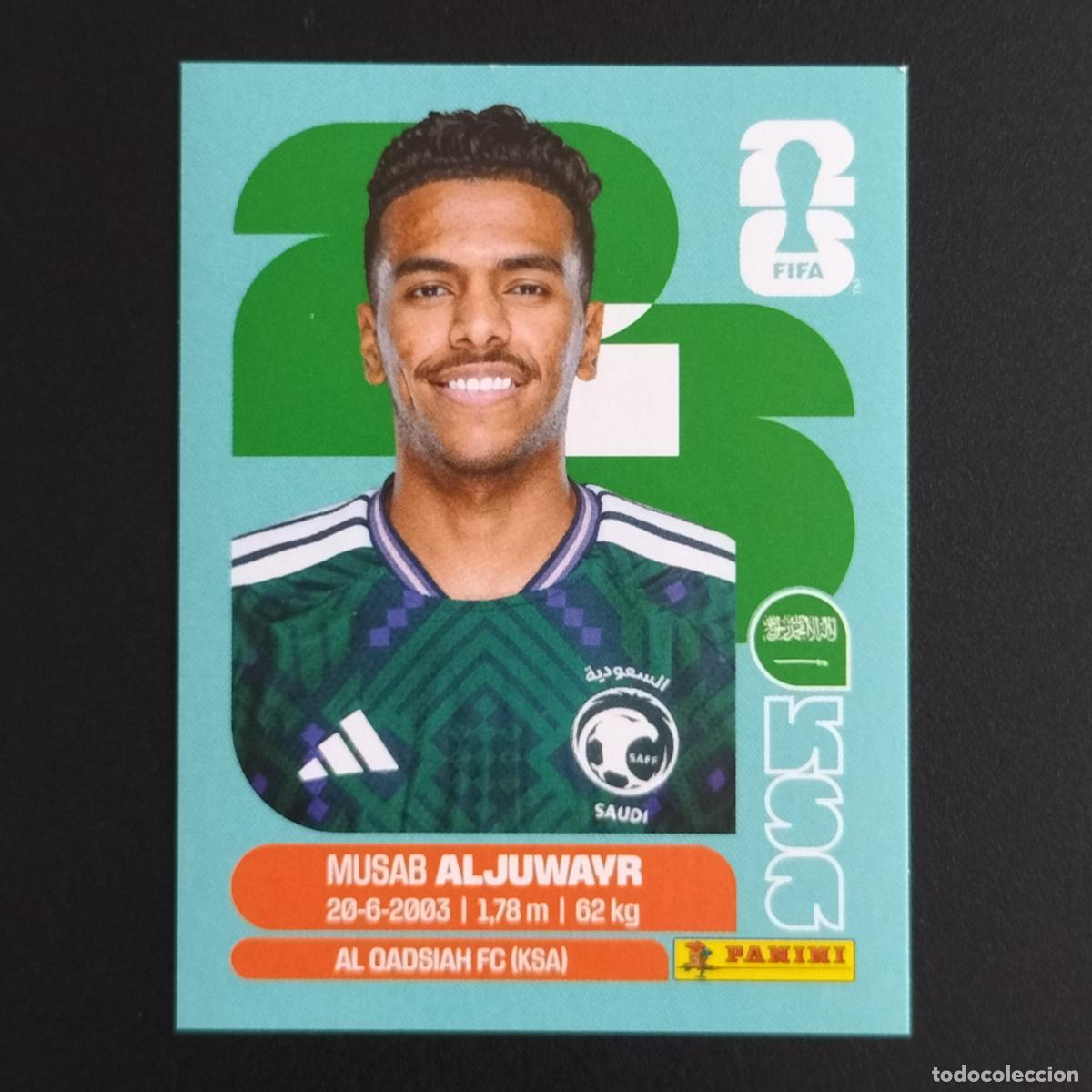 Cromos de F&uacute;tbol: KSA 9 MUSAB ALJUWAYR ARABIA SAUDI CROMOS STICKER MUNDIAL 26 2026 FIFA WORLD CUP PANINI