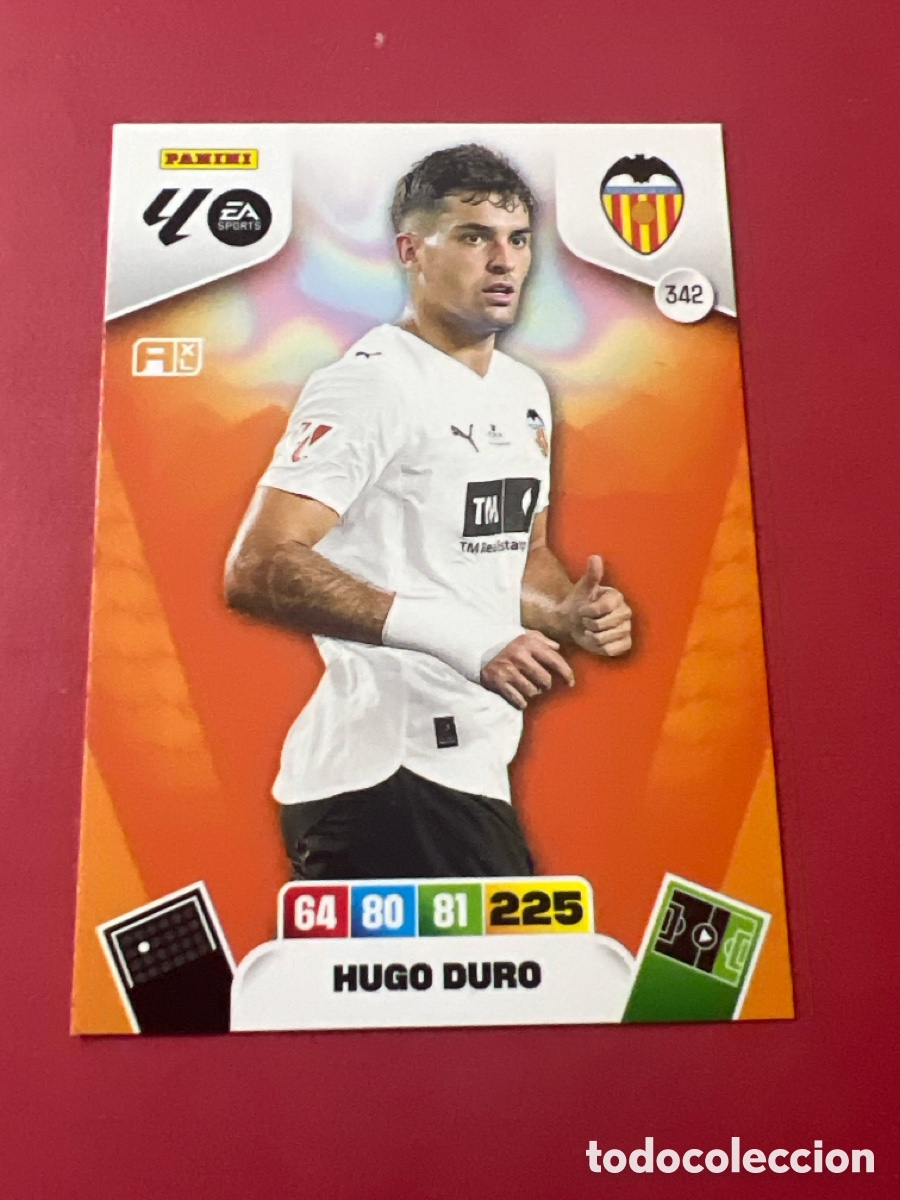 Cromos de F&uacute;tbol: C1701. ADRENALYN XL 2025 2026 25 26 Panini Liga - 342 Hugo Duro Valencia