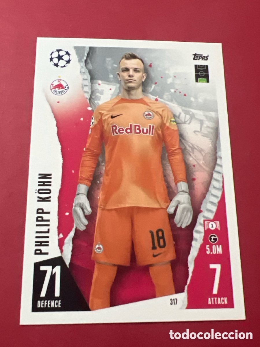 Cromos de f&uacute;tbol: C1710. 317 PHILIPP KOHN FC SALZBURG MATCH ATTAX 2023 2024 TOPPS