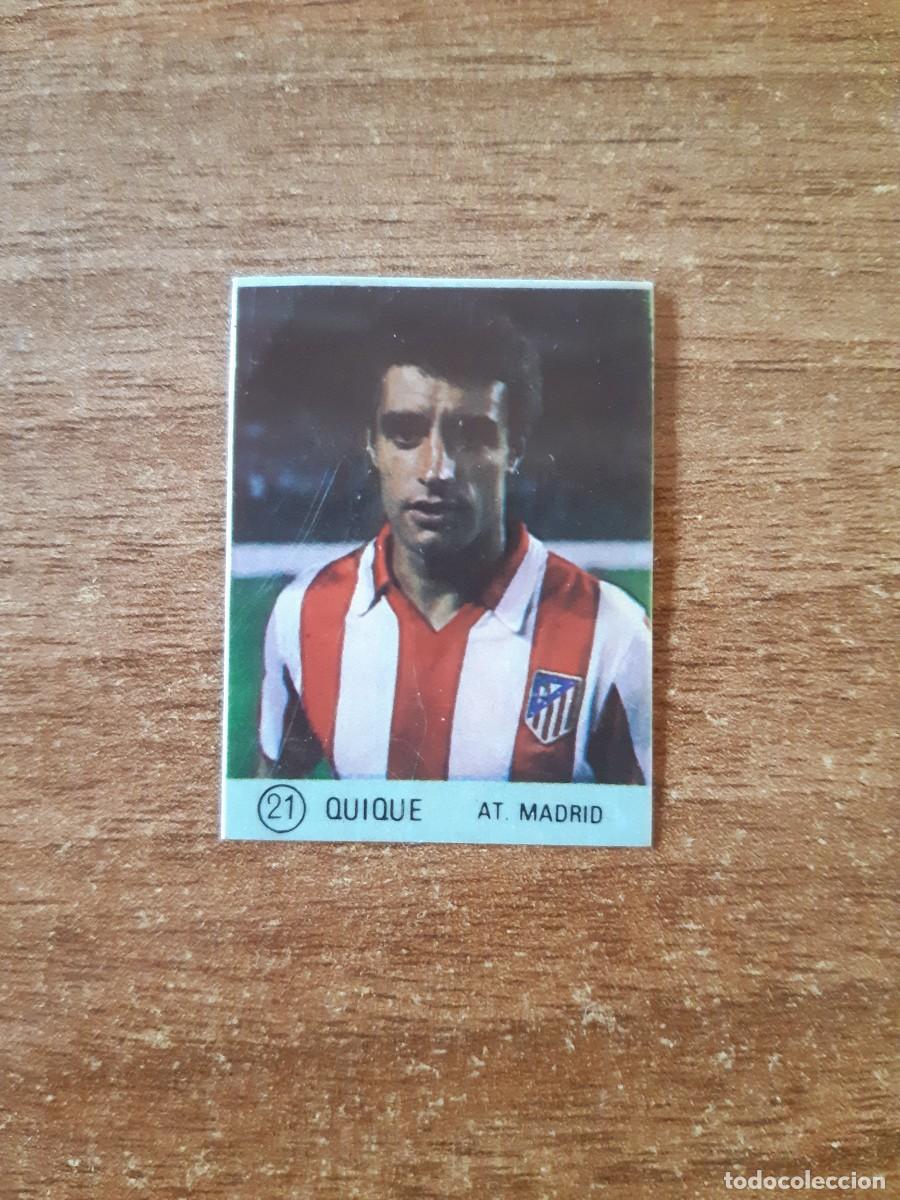 Cartes &agrave; collectionner de Football: N&deg;21 Quique (Atl&eacute;tico Madrid) Ed. Mateo Mirete 1983. Nunca pegado, sin pegar
