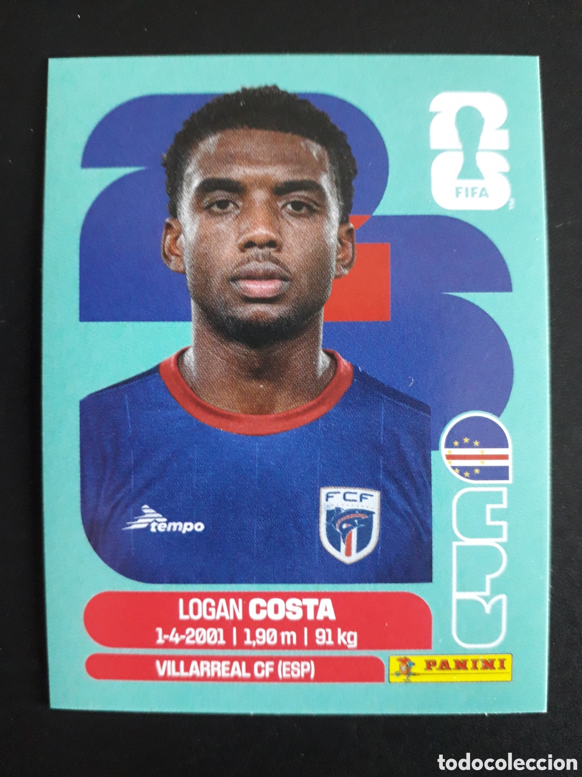 Cromos de F&uacute;tbol: COSTA CABO VERDE CPV 3 MUNDIAL F&Uacute;TBOL 2026 FIFA WORLD CUP PANINI SIN PEGAR PEDIDO M&Iacute;NIMO 3&euro;