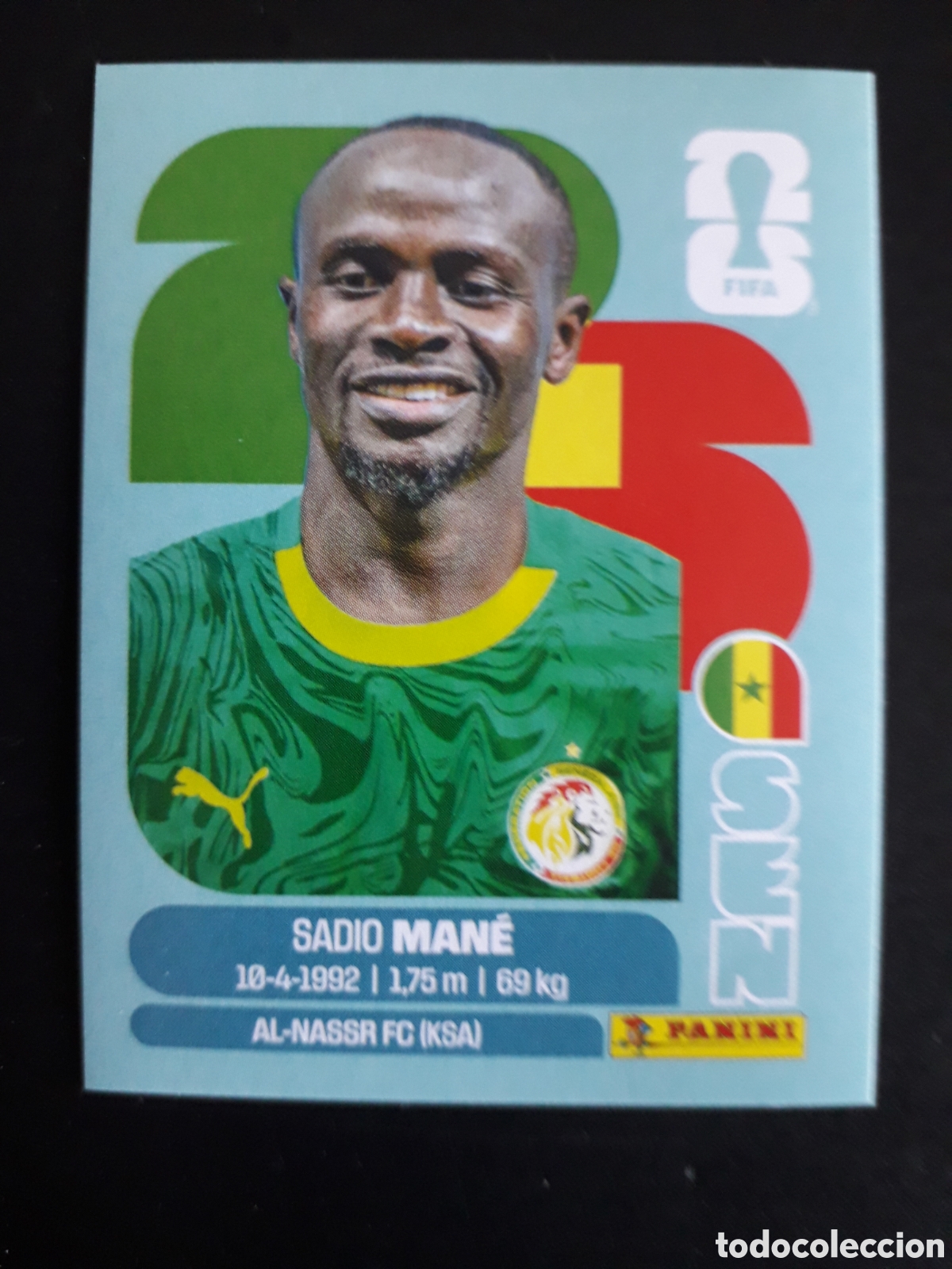 Fu&szlig;ball-Sticker: SADIO MAN&Eacute; SENEGAL SEN 15 MUNDIAL F&Uacute;TBOL 2026 FIFA WORLD CUP PANINI SIN PEGAR PEDIDO M&Iacute;NIMO 3&euro;