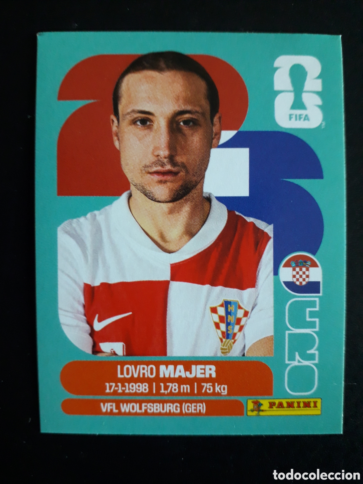 Fu&szlig;ball-Sticker: MAJER CROACIA CRO 12 MUNDIAL F&Uacute;TBOL 2026 FIFA WORLD CUP PANINI SIN PEGAR PEDIDO M&Iacute;NIMO 3&euro;