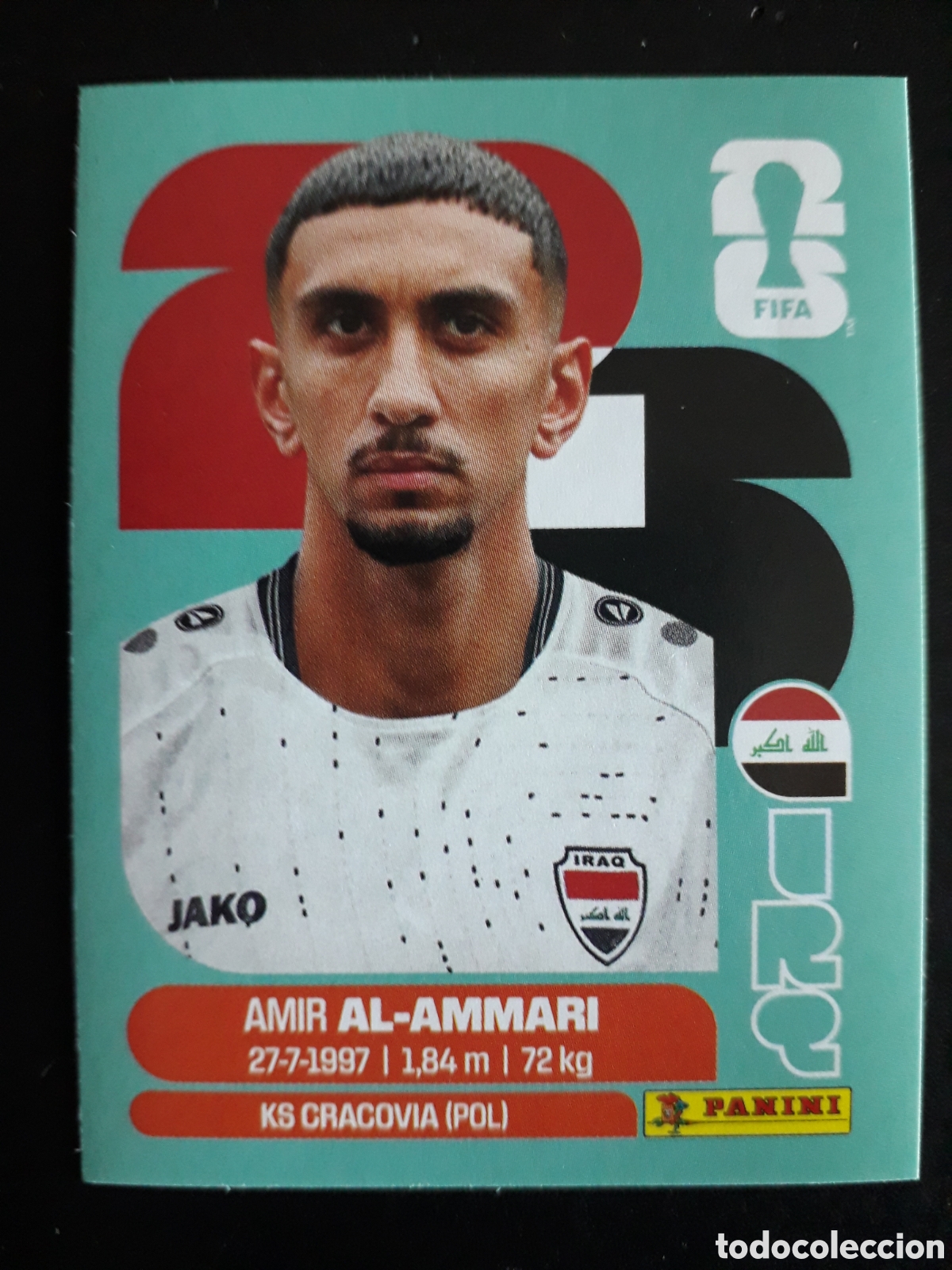 Figurine di Calcio: AL AMMARI IRAQ IRQ 10 MUNDIAL F&Uacute;TBOL 2026 FIFA WORLD CUP PANINI SIN PEGAR PEDIDO M&Iacute;NIMO 3&euro;