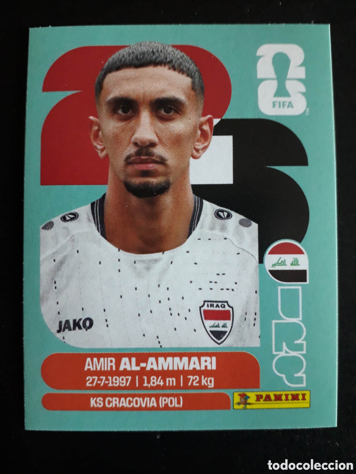 Cromos de f&uacute;tbol: AL AMMARI IRAQ IRQ 10 MUNDIAL F&Uacute;TBOL 2026 FIFA WORLD CUP PANINI SIN PEGAR PEDIDO M&Iacute;NIMO 3&euro;