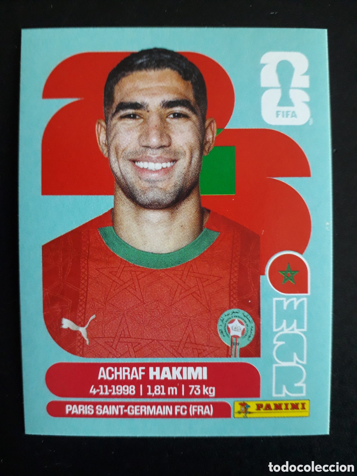 Football Stickers: HAKIMI MARRUECOS MAR 4 MUNDIAL F&Uacute;TBOL 2026 FIFA WORLD CUP PANINI SIN PEGAR PEDIDO M&Iacute;NIMO 3&euro;