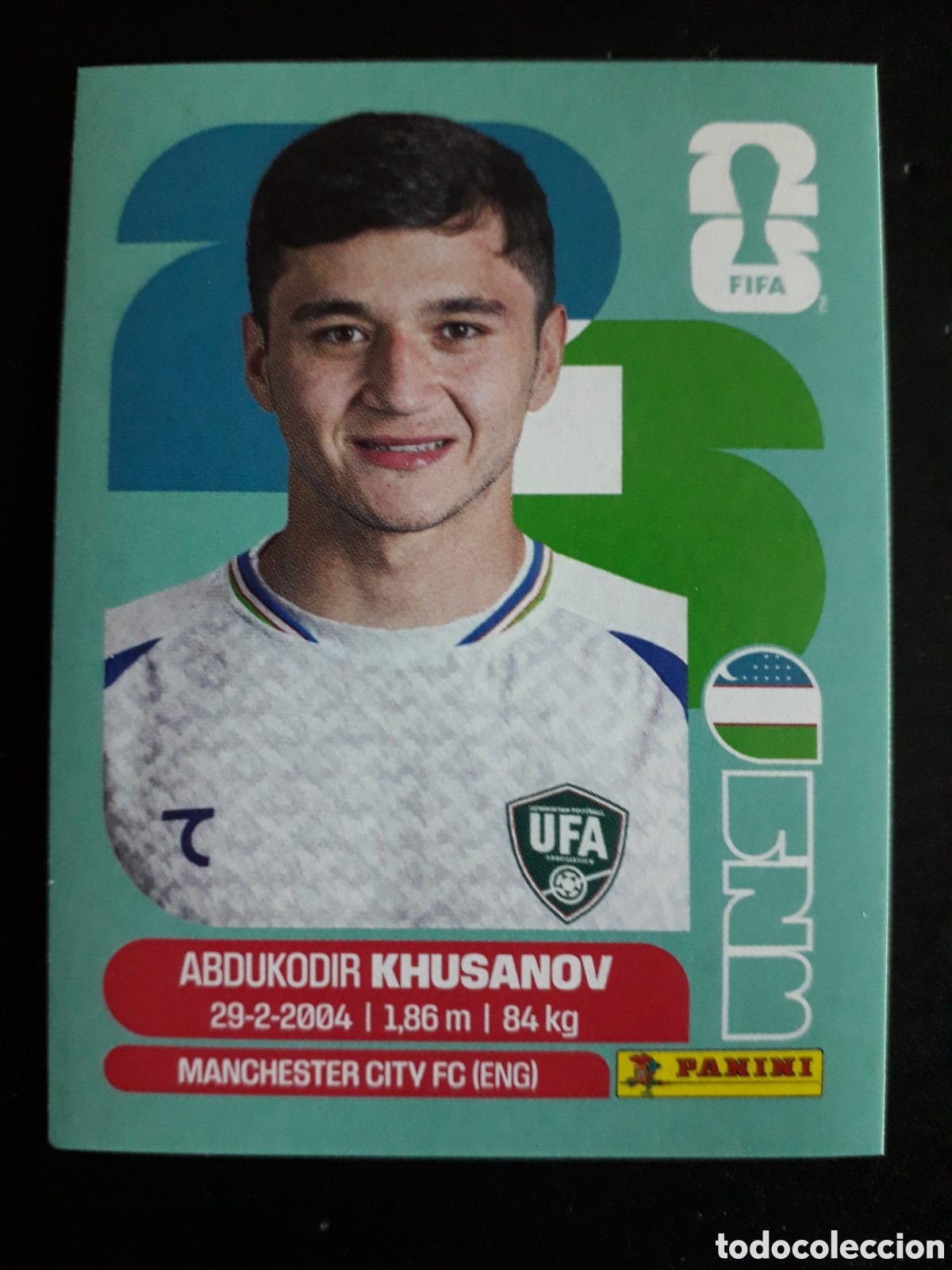 Cromos de f&uacute;tbol: KHUSANOV UZBEKISTAN UZB 9 MUNDIAL F&Uacute;TBOL 2026 FIFA WORLD CUP PANINI SIN PEGAR PEDIDO M&Iacute;NIMO 3&euro;
