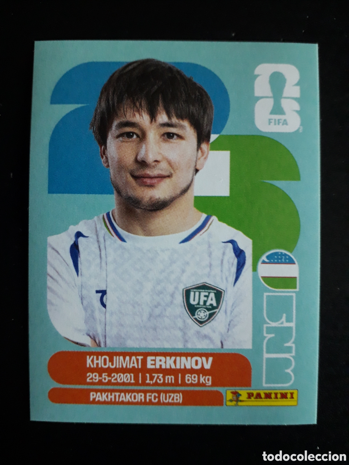 Figurine di Calcio: ERKINOV UZBEKISTAN UZB 15 MUNDIAL F&Uacute;TBOL 2026 FIFA WORLD CUP PANINI SIN PEGAR PEDIDO M&Iacute;NIMO 3&euro;