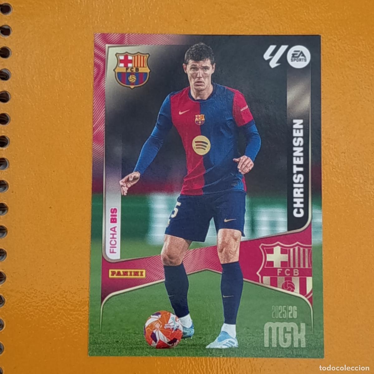 Cromos de F&uacute;tbol: 79 FICHA BIS CHRISTENSEN. FC BARCELONA. MEGACRACKS 2025-26. PANINI