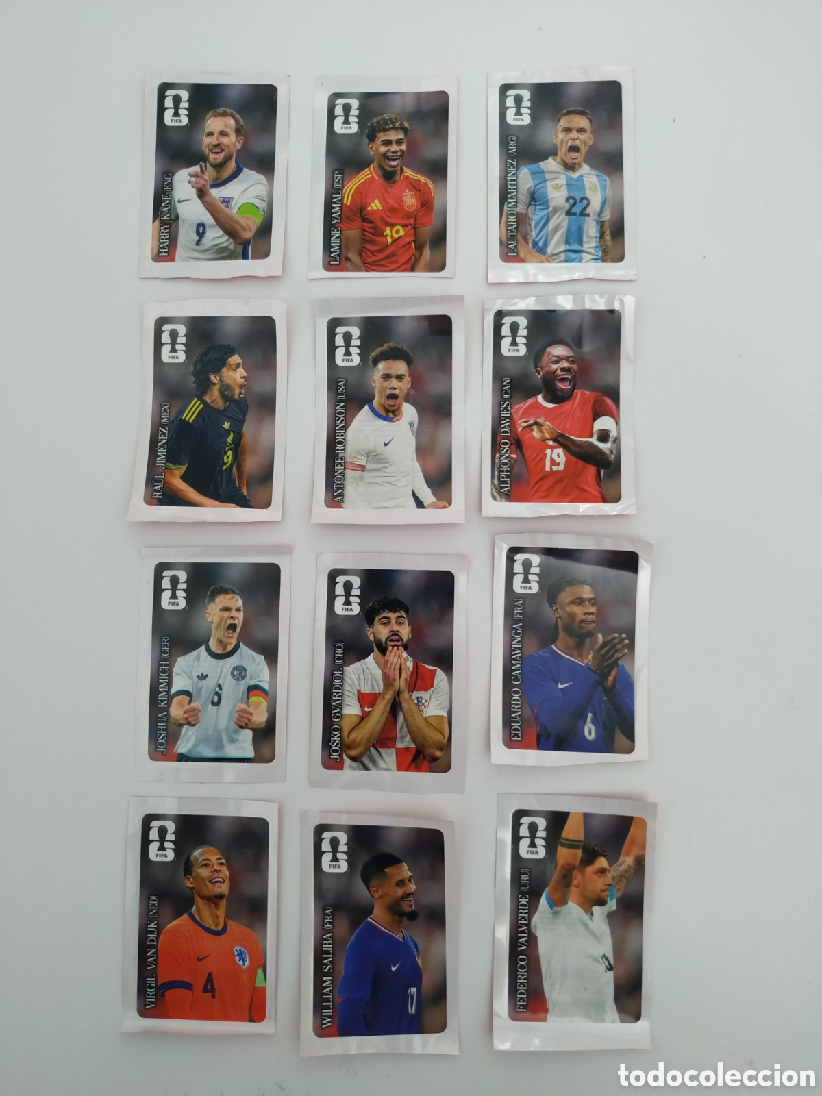 Cromos de F&uacute;tbol: LOTE COMPLETO 12 STICKER DE COCA COLA, YAMAL, ETC. ⚽ PANINI FIFA MUNDIAL WORLD CUP 26, SIN PEGAR