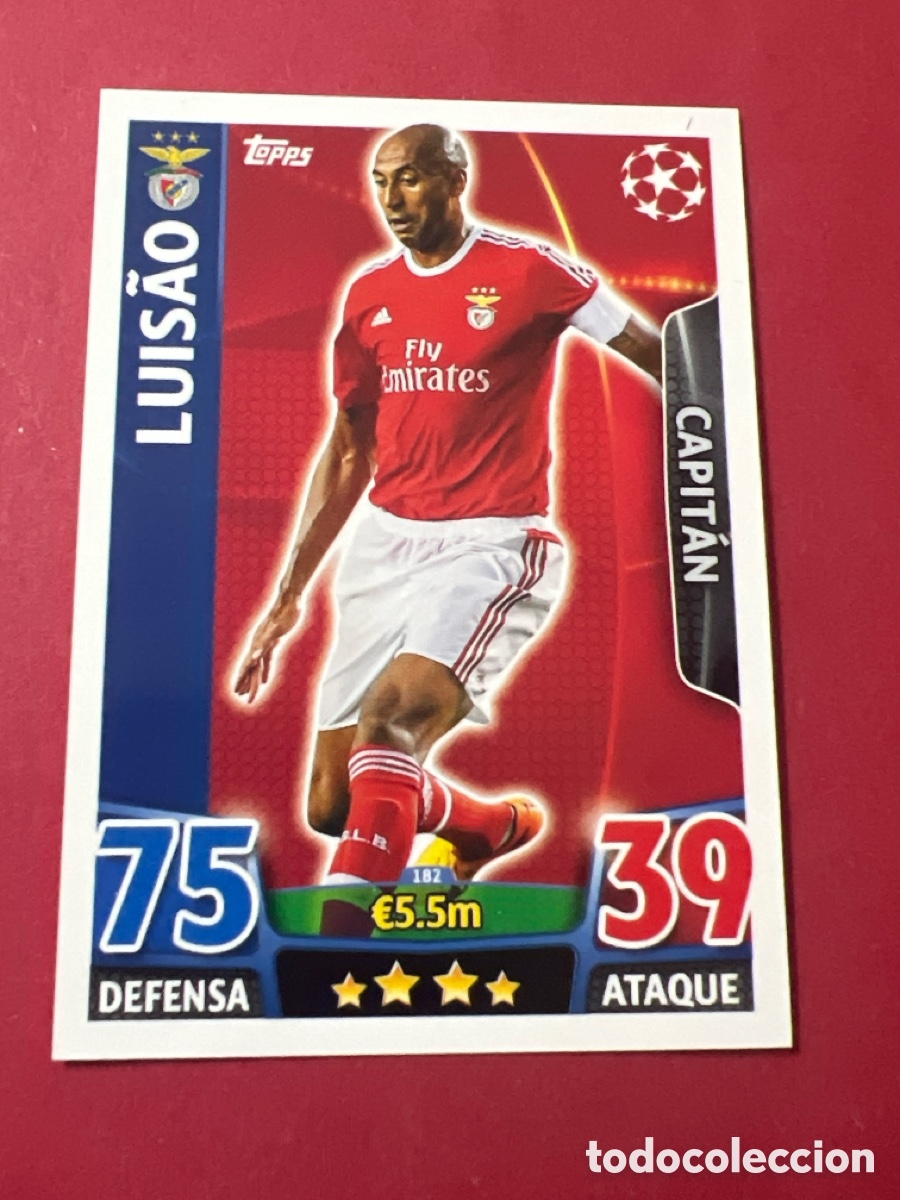 Cromos de F&uacute;tbol: C1720. 182 Luisao Benfica Topps Match Attax 2015 2016 UEFA Champions League