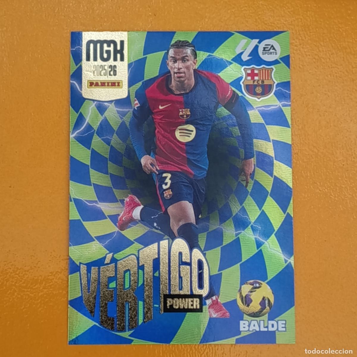 Cromos de F&uacute;tbol: 380 BALDE. V&Eacute;RTIGO POWER. FC BARCELONA. MEGACRACKS 2025-26. PANINI
