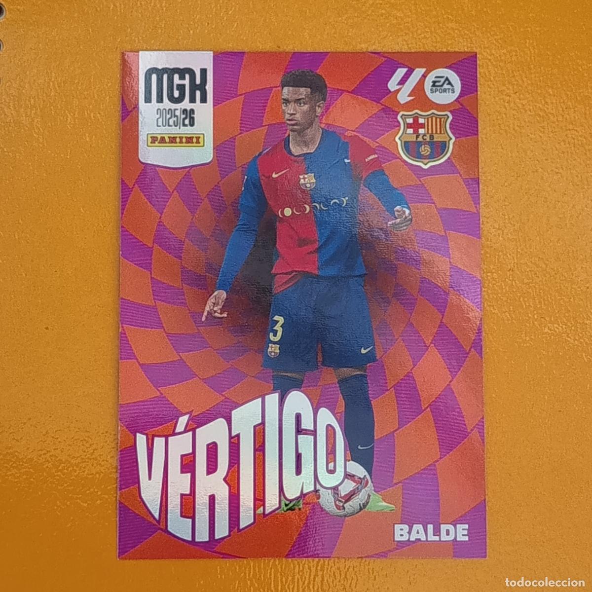Cromos de F&uacute;tbol: 380 BALDE. V&Eacute;RTIGO. FC BARCELONA. MEGACRACKS 2025-26. PANINI
