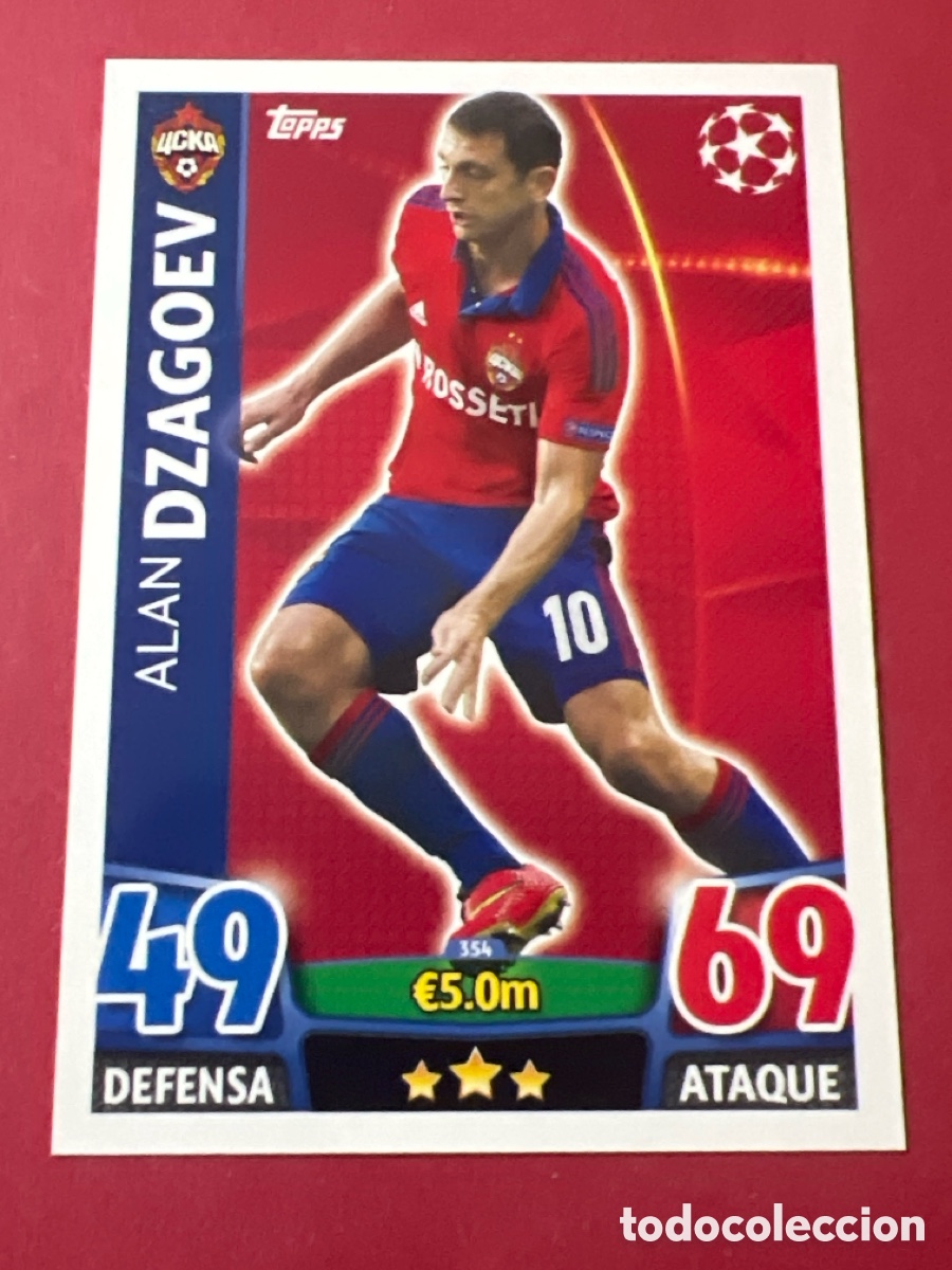 Cromos de F&uacute;tbol: C1726. 354 DZAGOEV CSKA MOSCU TOPPS MATCH ATTAX 2015 2016 CROMO 15 16 FUTBOL