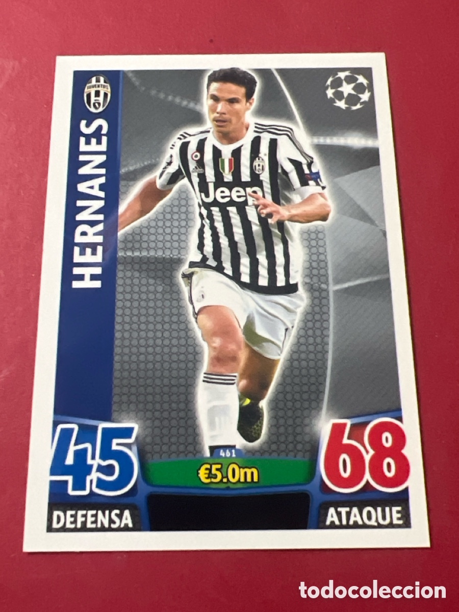 Cromos de F&uacute;tbol: C1729. HERNANES #461 JUVENTUS - CHAMPIONS LEAGUE MATCH ATTAX 2015 2016 - TOPPS UCL 15 16 CROMO