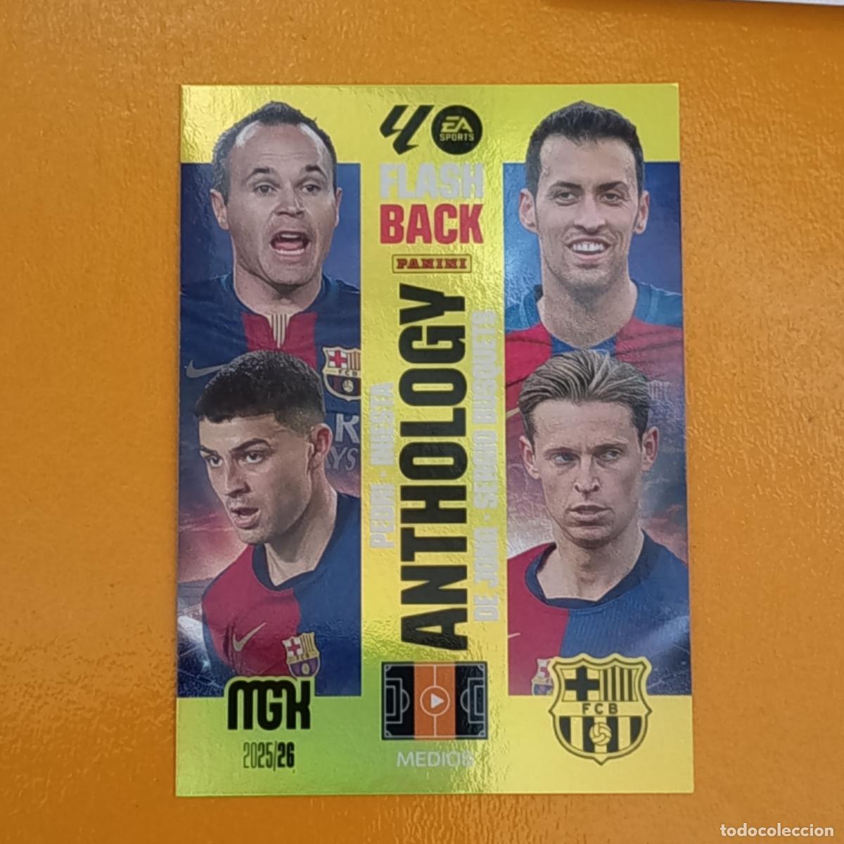 Cromos de F&uacute;tbol: 435 FLASH BACK ANTHOLOGY. FC BARCELONA. MEGACRACKS 2025-26. PANINI